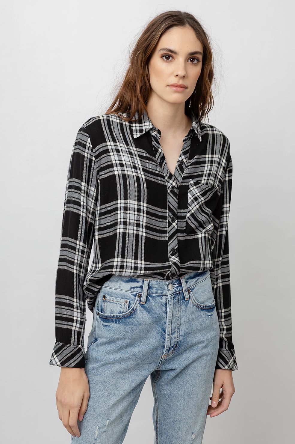 DYLAN SHIRT - BLACK SKY IVORY sold by Rails product image thumbnail 3