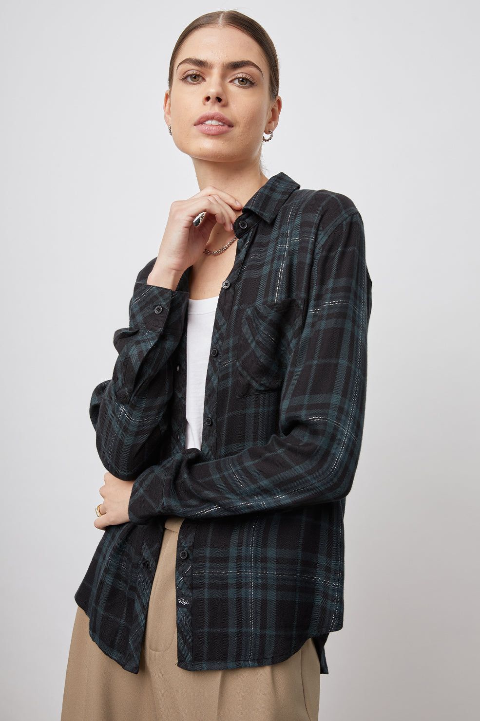 HUNTER SHIRT - FOREST SLATE TINSEL sold by Rails product image thumbnail 4