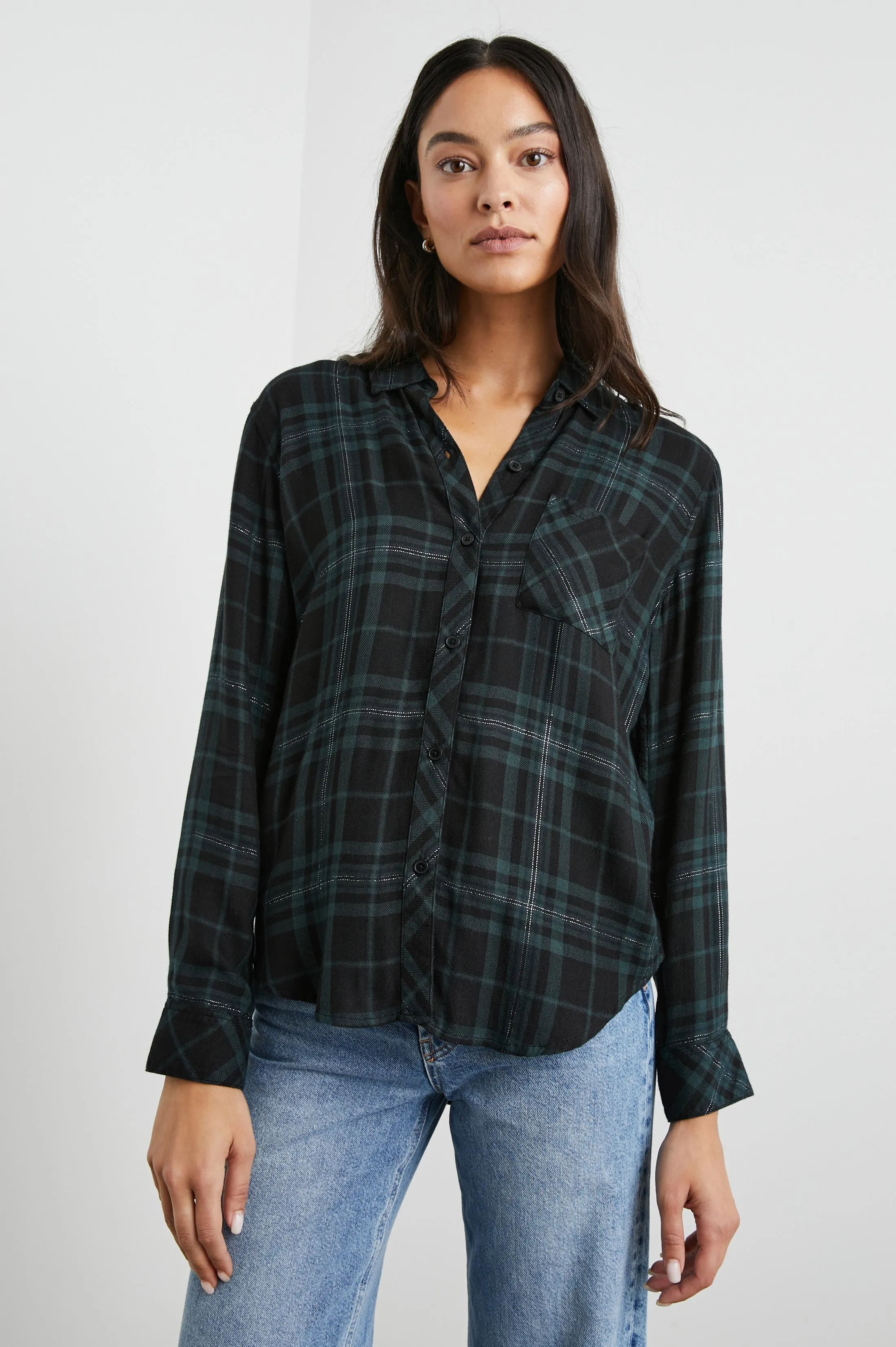 HUNTER SHIRT - FOREST SLATE TINSEL sold by Rails product image thumbnail 2