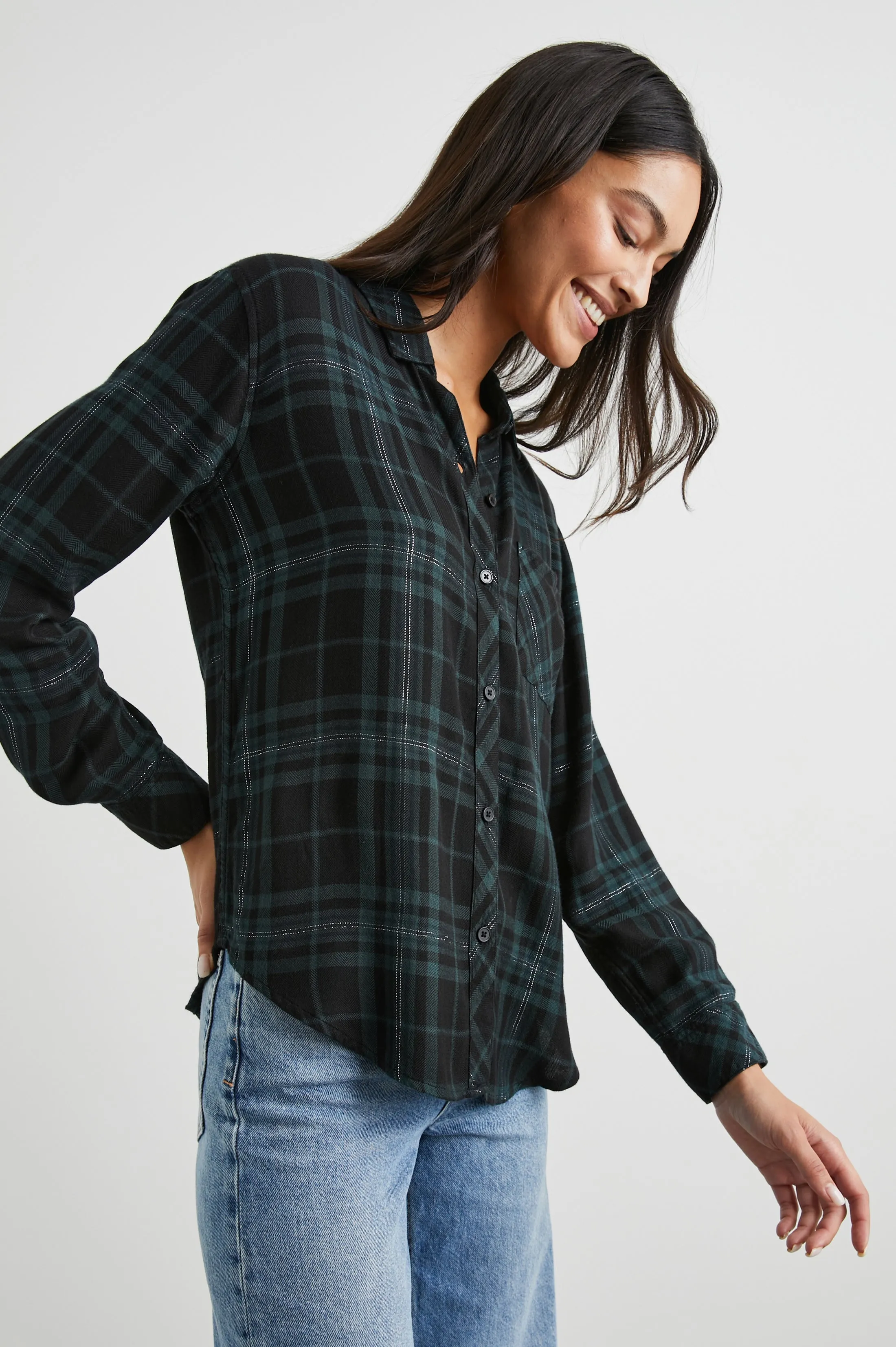 HUNTER SHIRT - FOREST SLATE TINSEL sold by Rails product image thumbnail 4