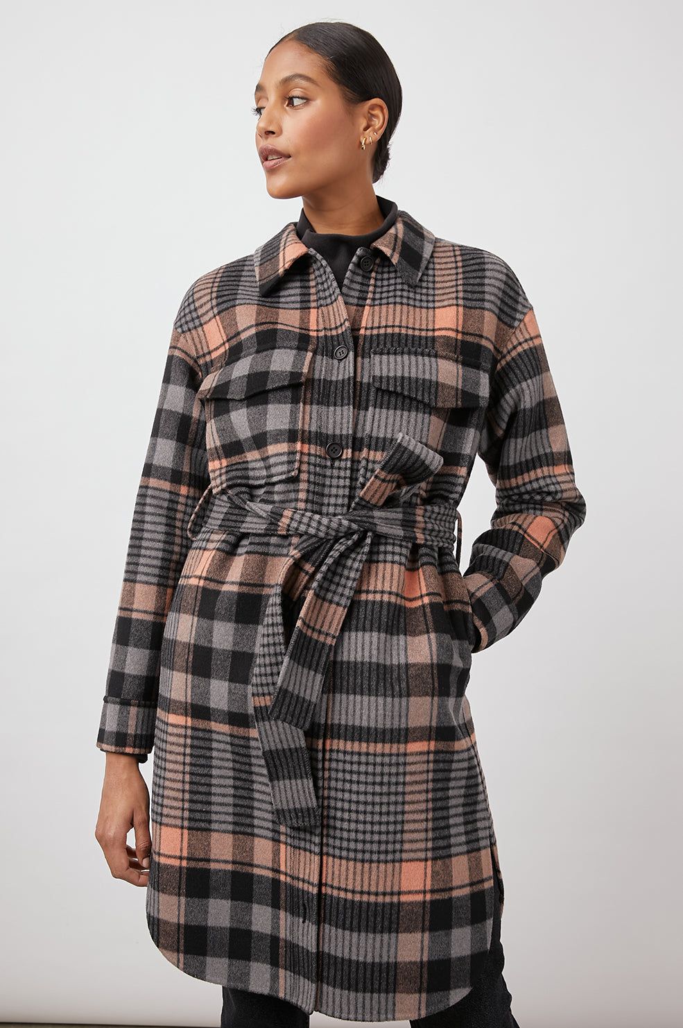 MELINA COAT - MANHATTAN PLAID sold by Rails product image thumbnail 5