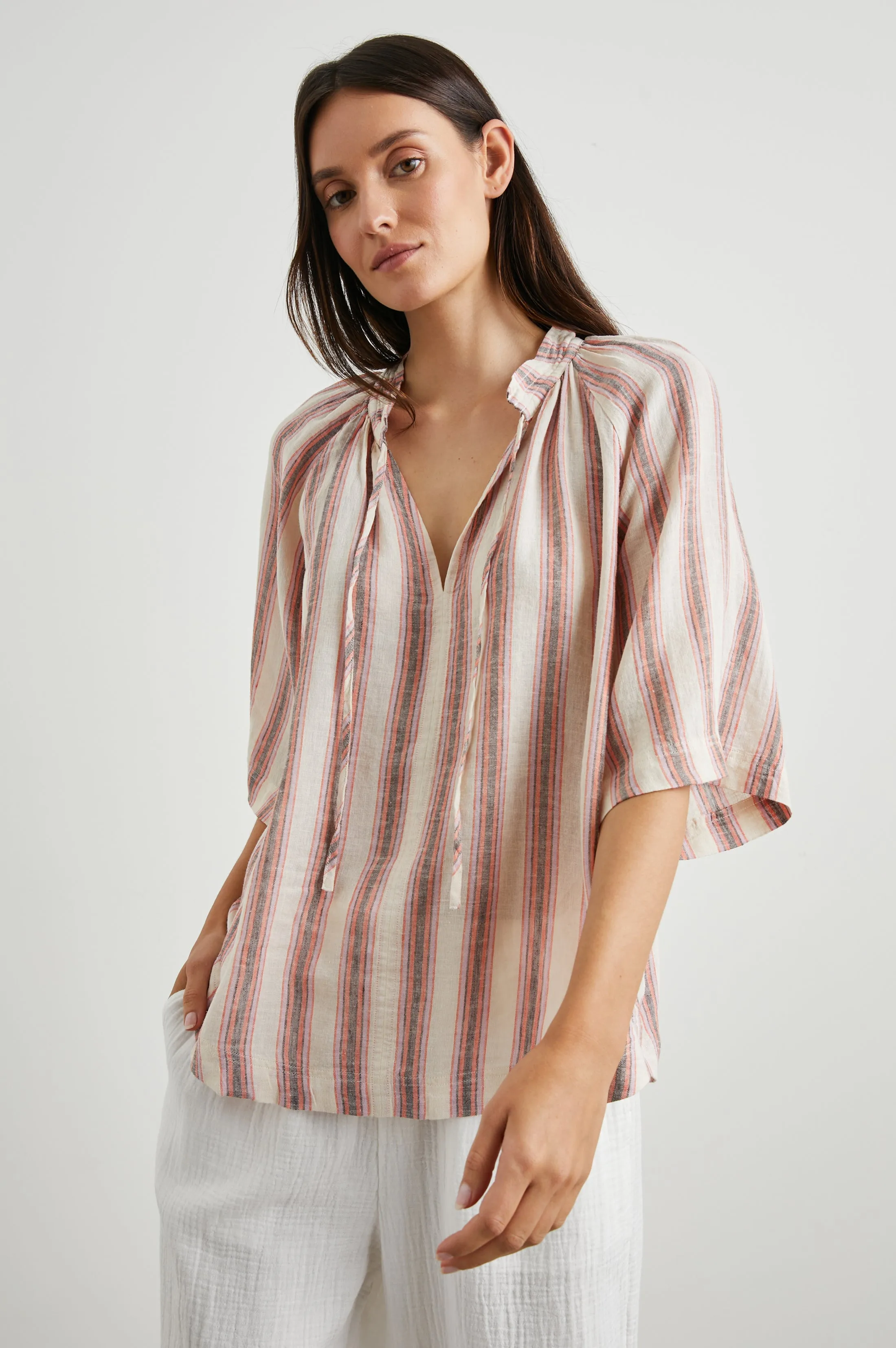 EVELINE TOP - CAMINO STRIPE sold by Rails