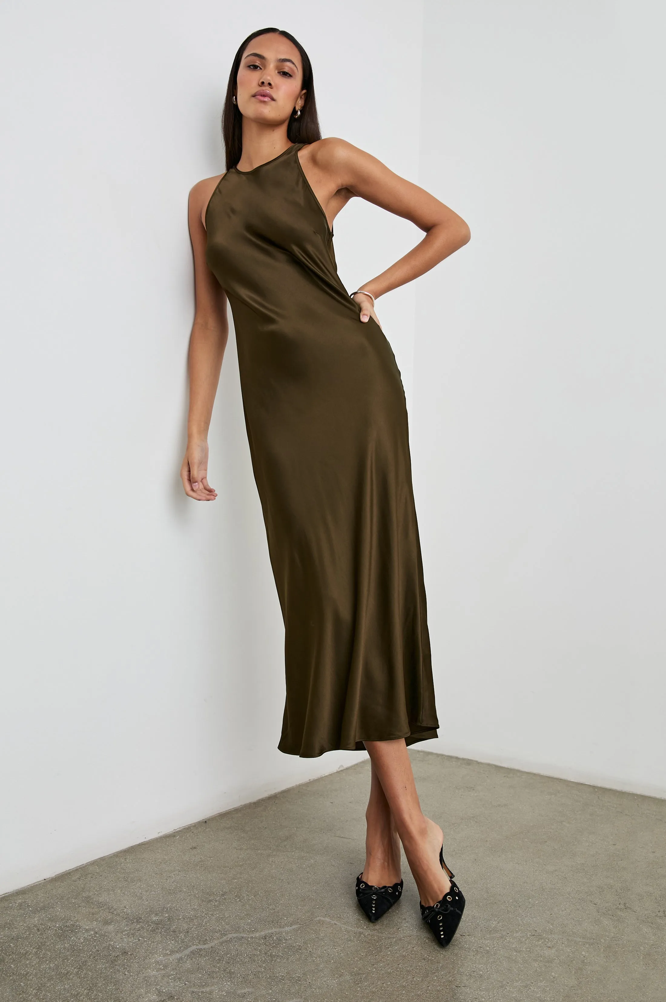 SOLENE DRESS - DARK MOSS sold by Rails product image thumbnail 3