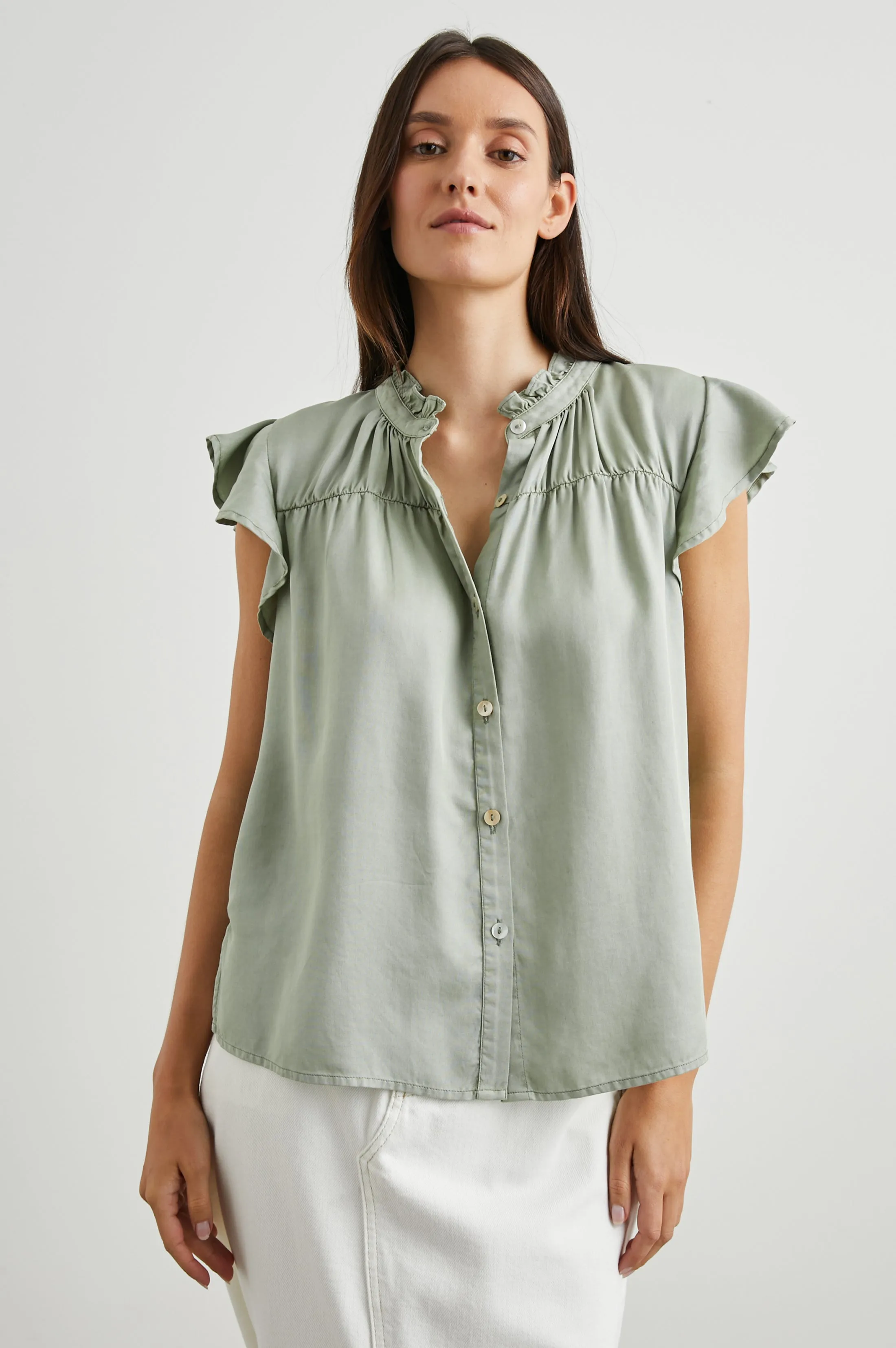 RUTHIE TOP - SAGE DENIM sold by Rails product image thumbnail 2