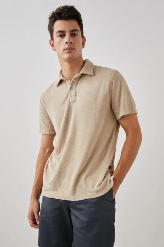 RHEN POLO SHIRT - CHICKPEA sold by Rails