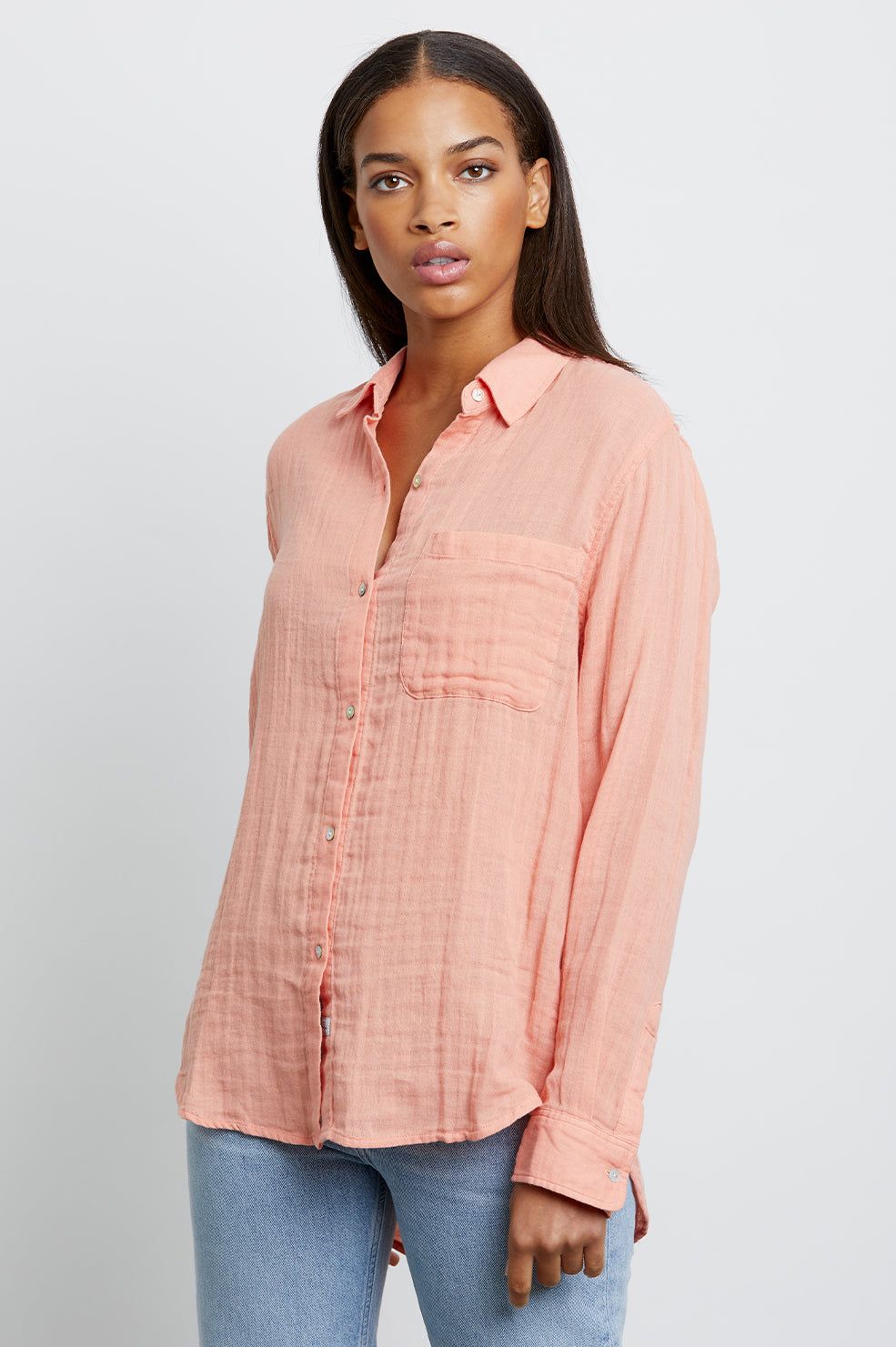 ELLIS SHIRT - PEACH sold by Rails product image thumbnail 3