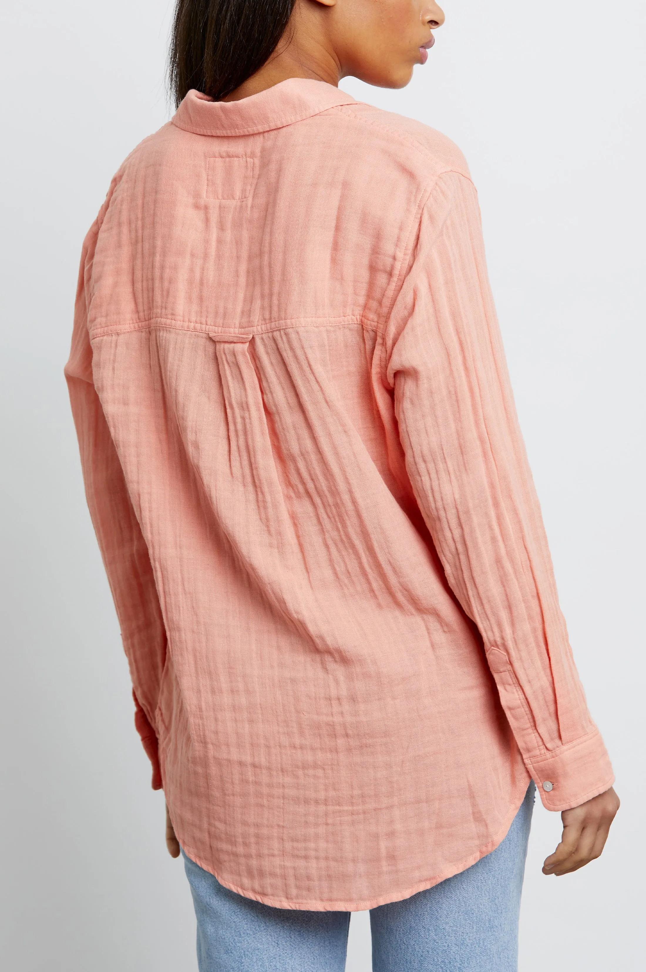 ELLIS SHIRT - PEACH sold by Rails product image thumbnail 4