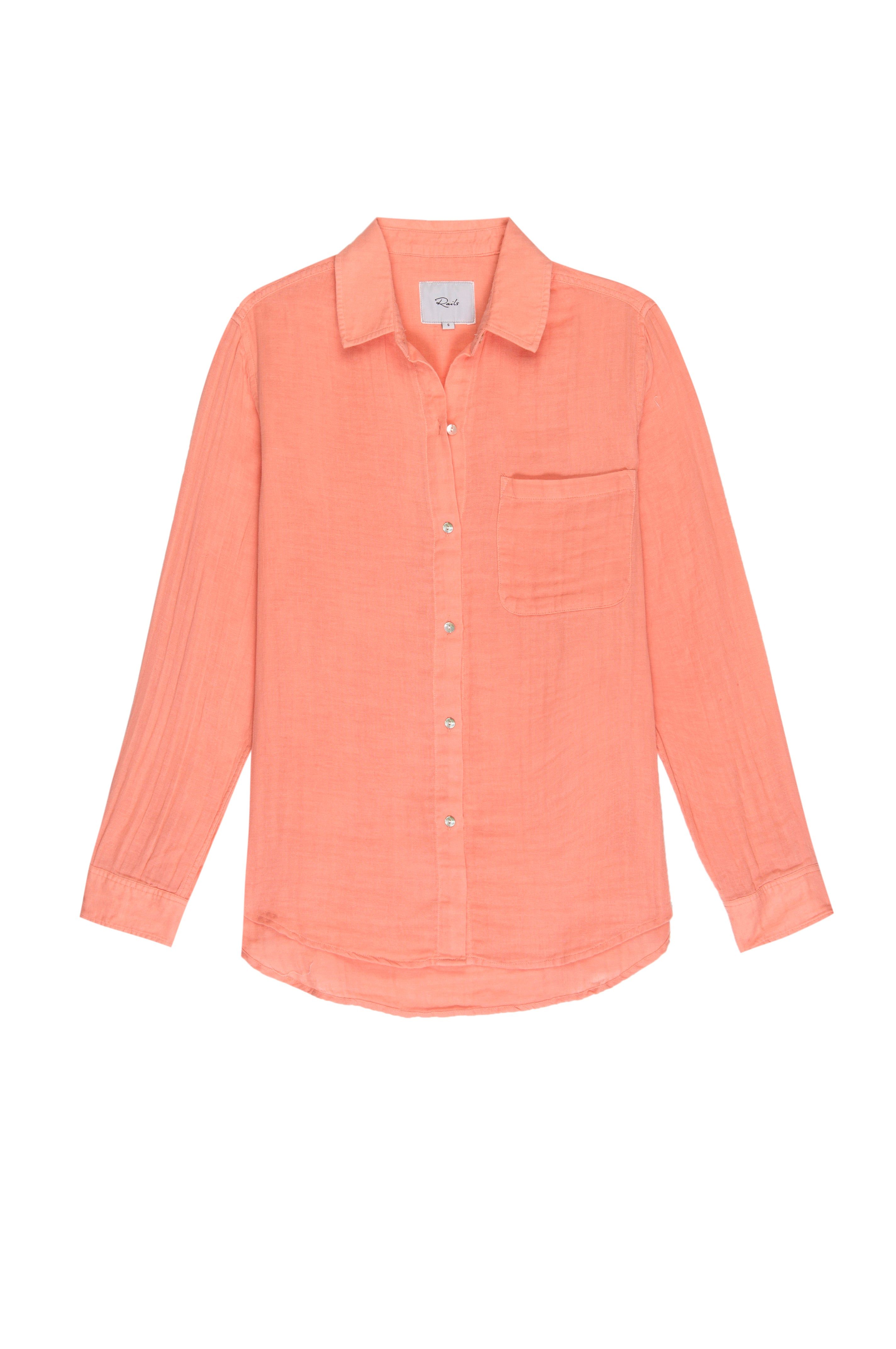 ELLIS SHIRT - PEACH sold by Rails product image thumbnail 5