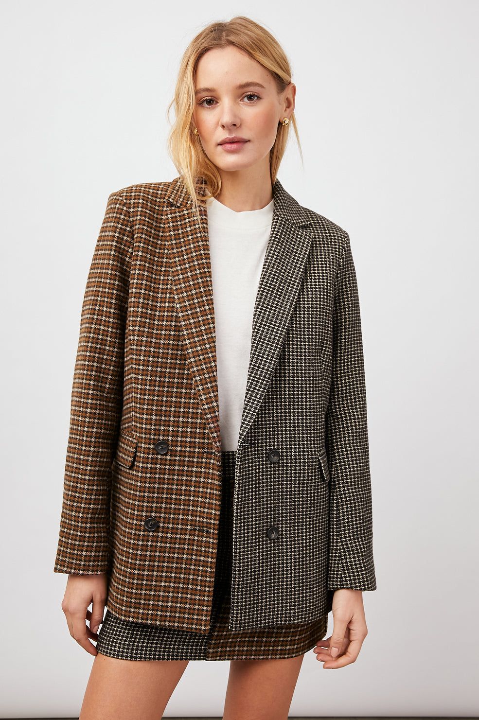 CODY BLAZER - MIXED MINI CHECK sold by Rails