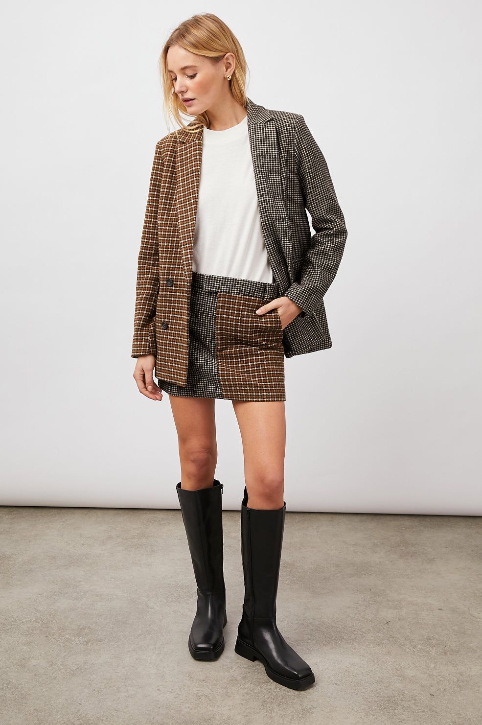 CODY BLAZER - MIXED MINI CHECK sold by Rails product image thumbnail 3