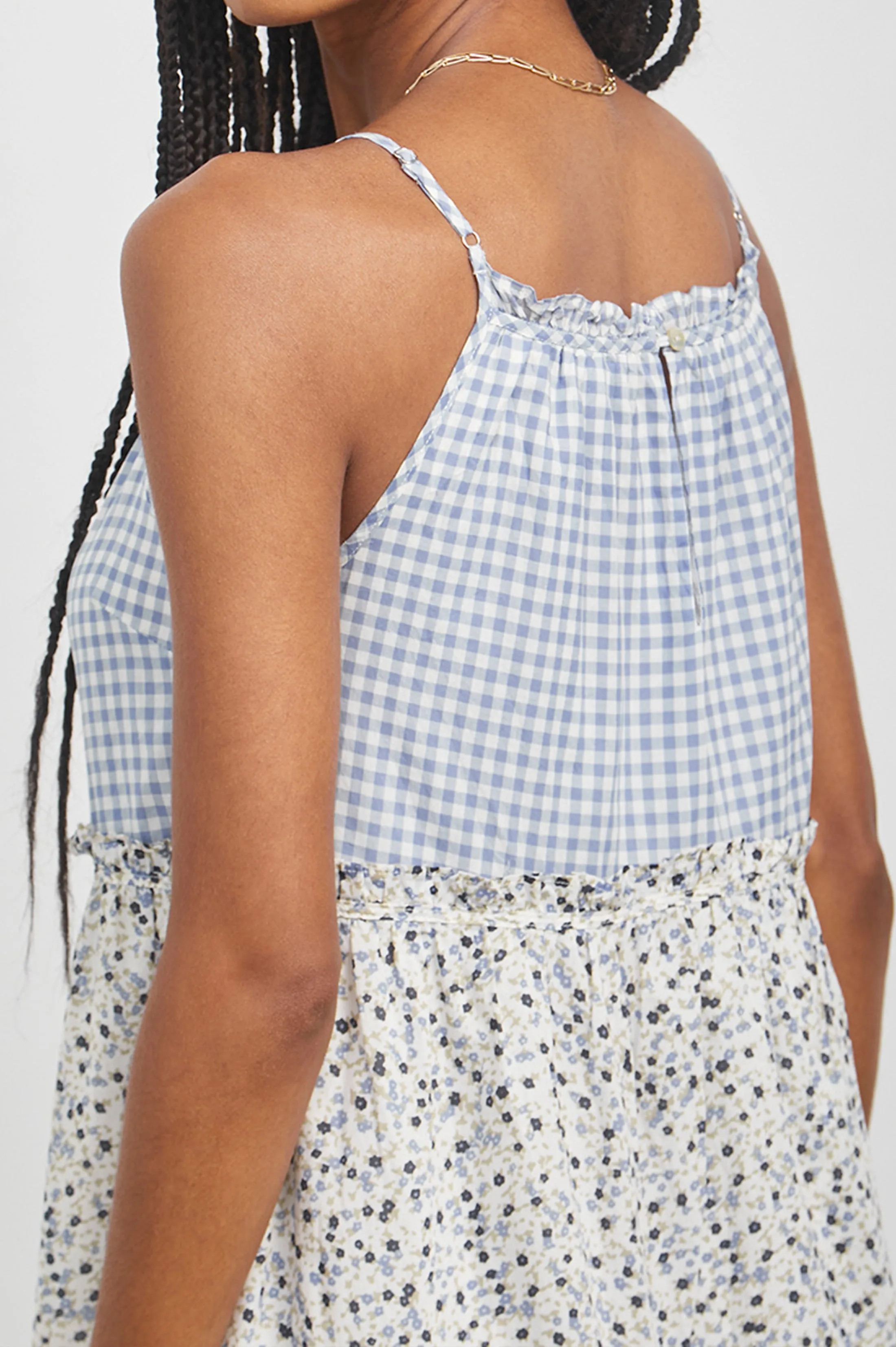 DORA DRESS - FLORAL GINGHAM MIX sold by Rails product image thumbnail 2
