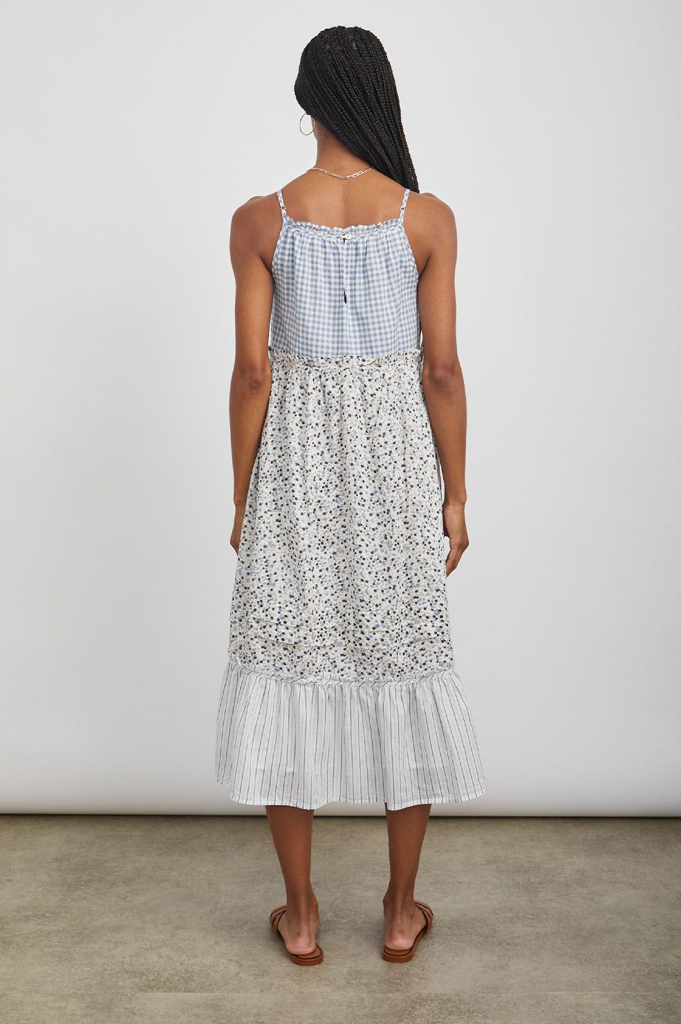 DORA DRESS - FLORAL GINGHAM MIX sold by Rails product image thumbnail 3