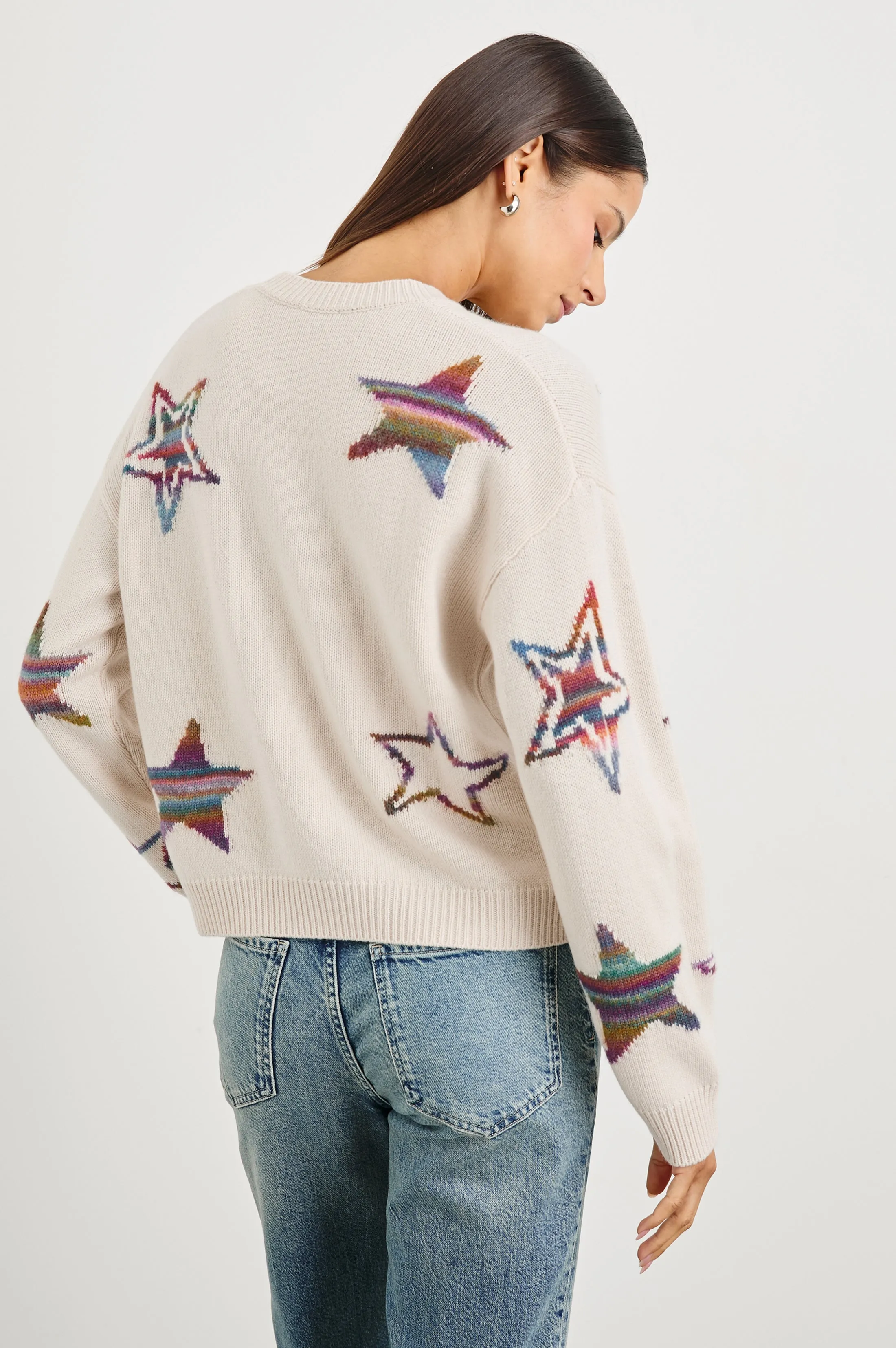 PERCI SWEATER - IVORY RAINBOW MULTI STARS sold by Rails product image thumbnail 5
