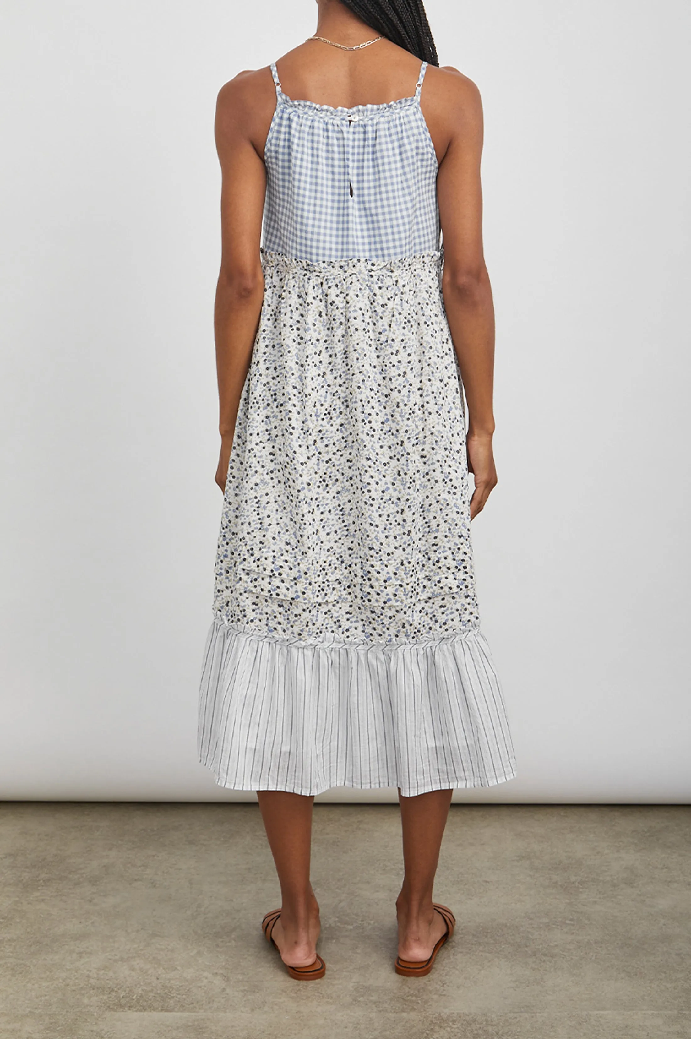 DORA DRESS - FLORAL GINGHAM MIX sold by Rails product image thumbnail 3