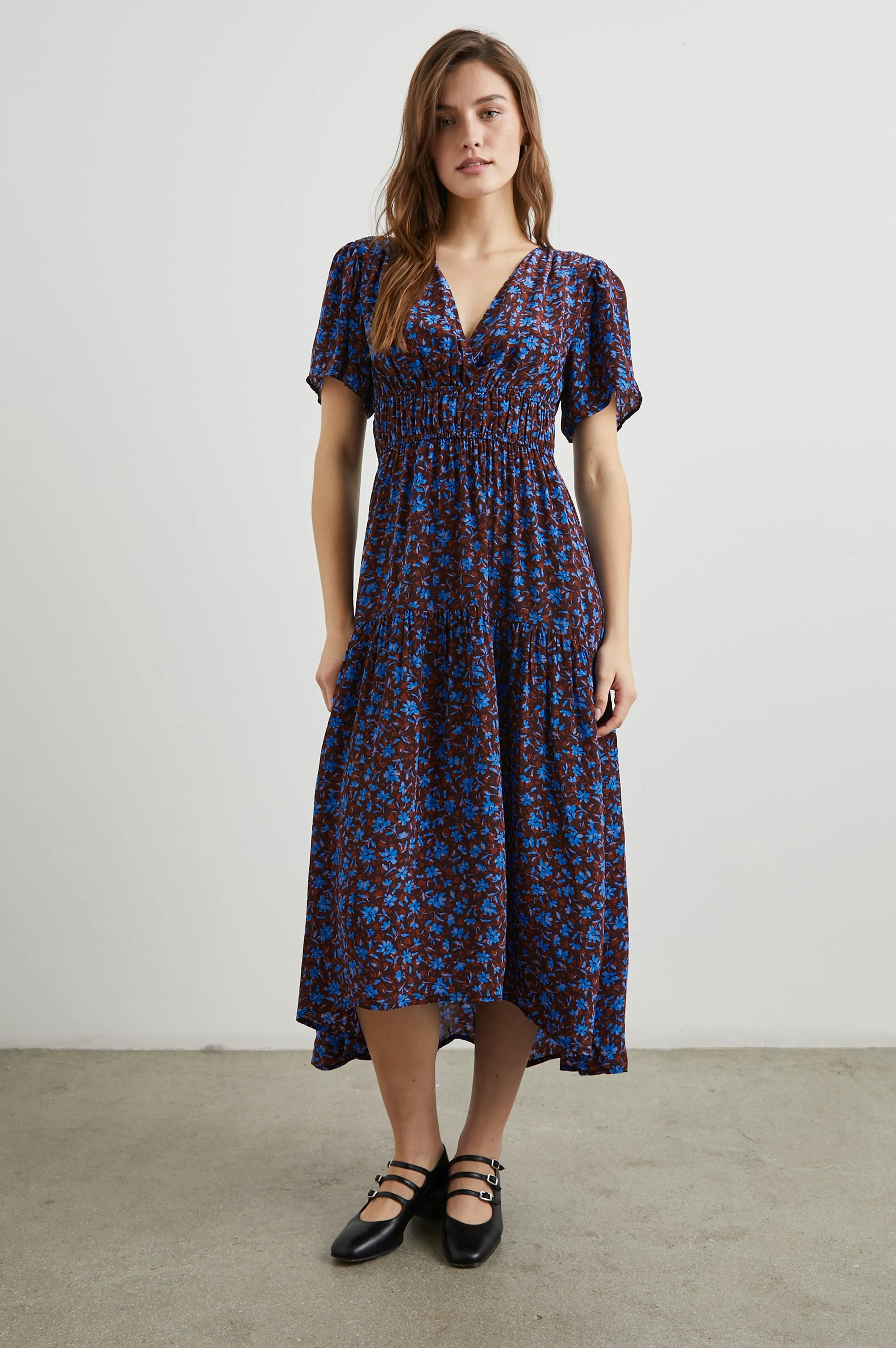 ADELAIDE DRESS - RUSSET CAMELLIA sold by Rails