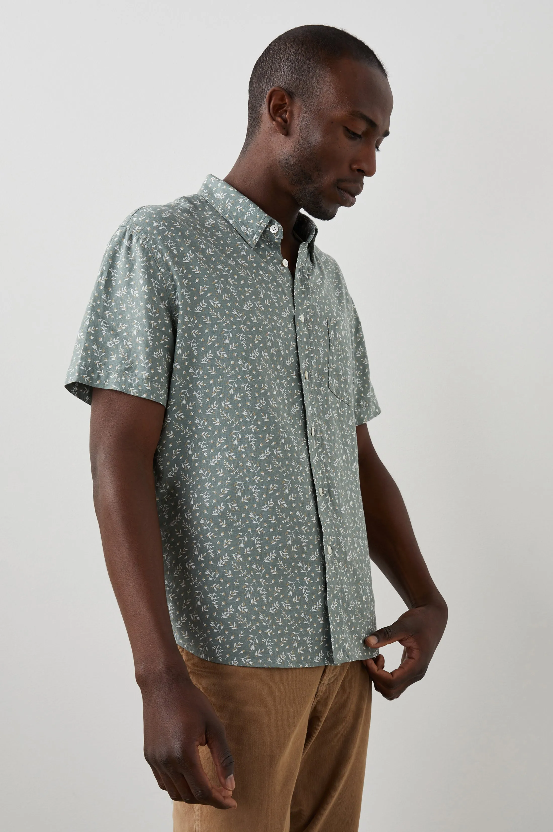 CARSON SHIRT - ACORN FORAGE MINT sold by Rails product image thumbnail 4