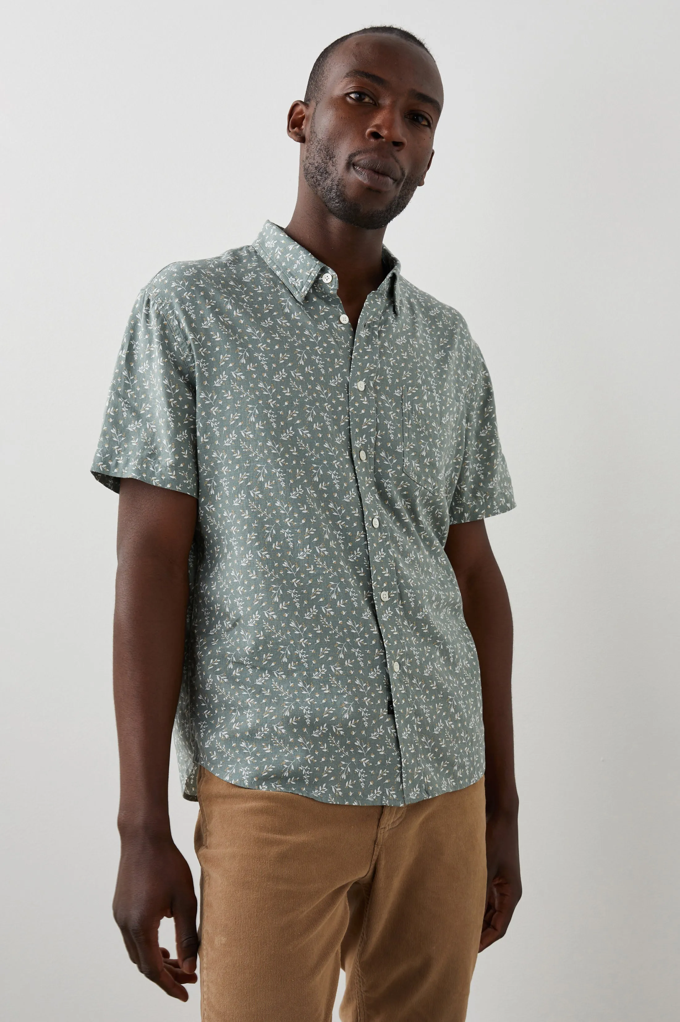 CARSON SHIRT - ACORN FORAGE MINT sold by Rails