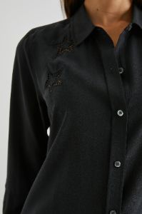 KATE SHIRT - BLACK EYELET STARS sold by Rails