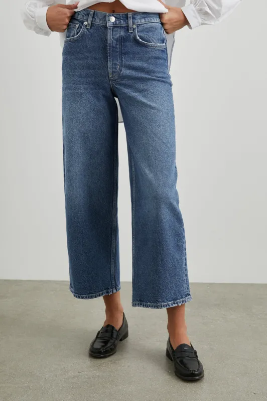 GETTY CROP WIDE LEG - MAZARINE sold by Rails