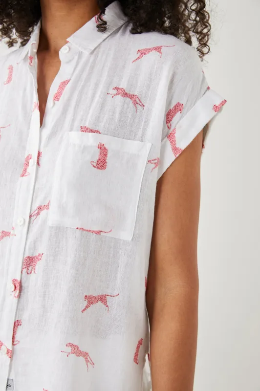 WHITNEY SHIRT - ROSE LEOPARD sold by Rails