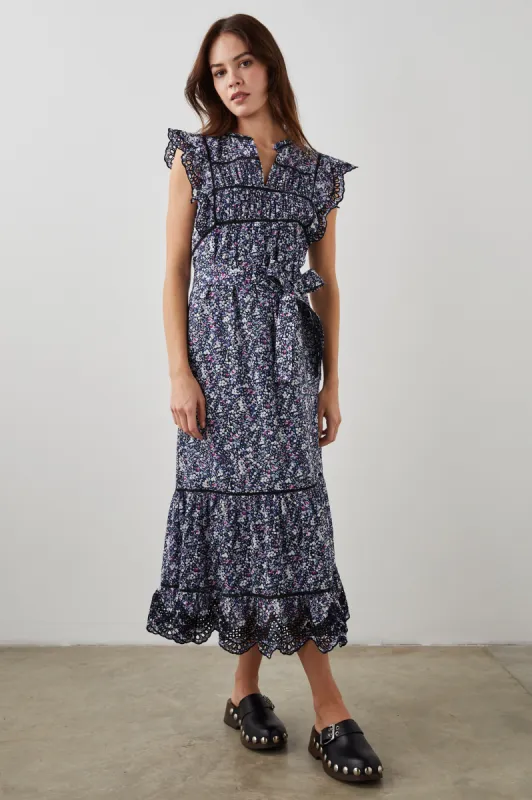 SOFIE DRESS - MIDNIGHT HYACINTH sold by Rails