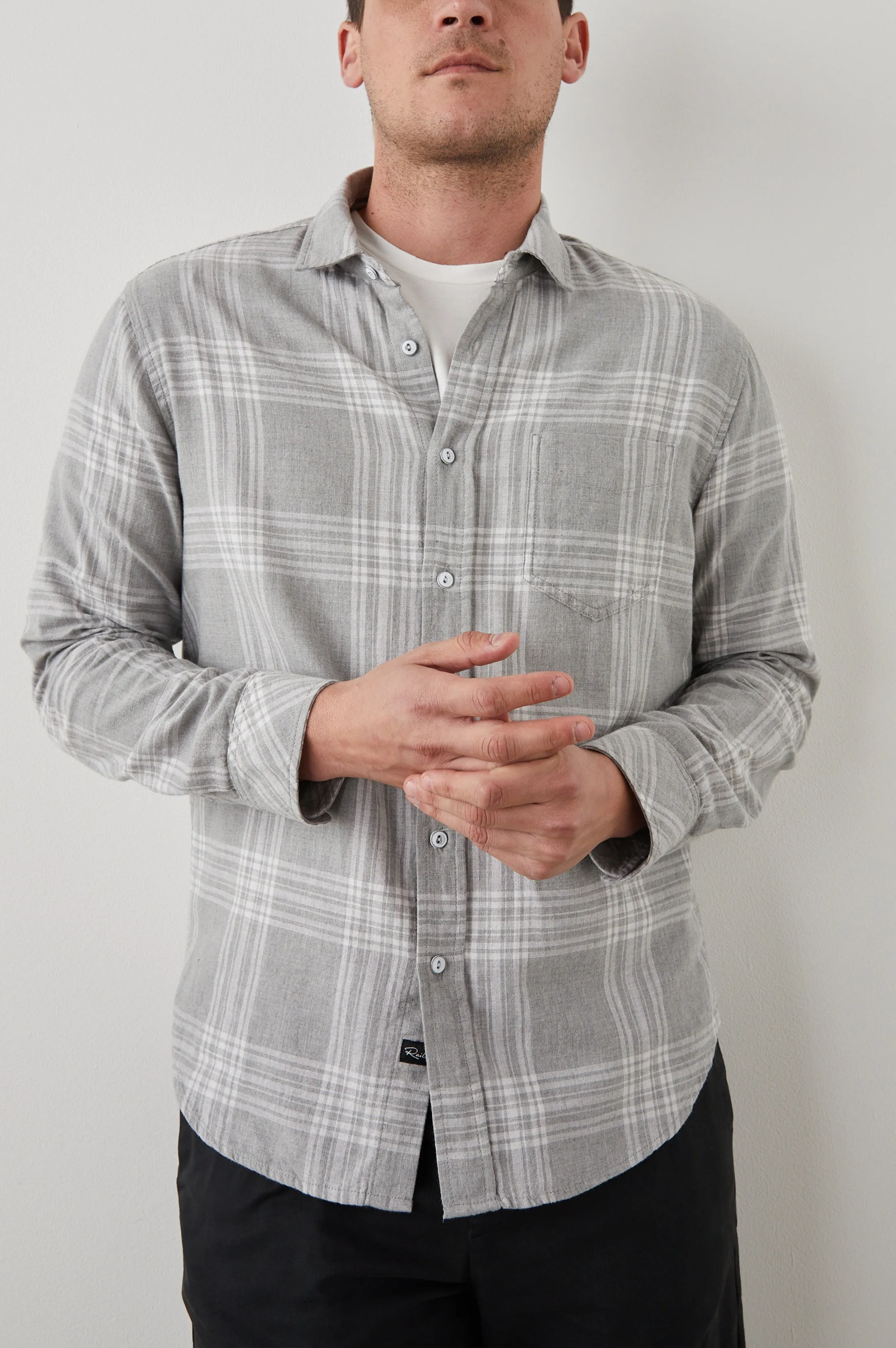 WYATT SHIRT - CASTLE GREY HEATHER sold by Rails product image thumbnail 3