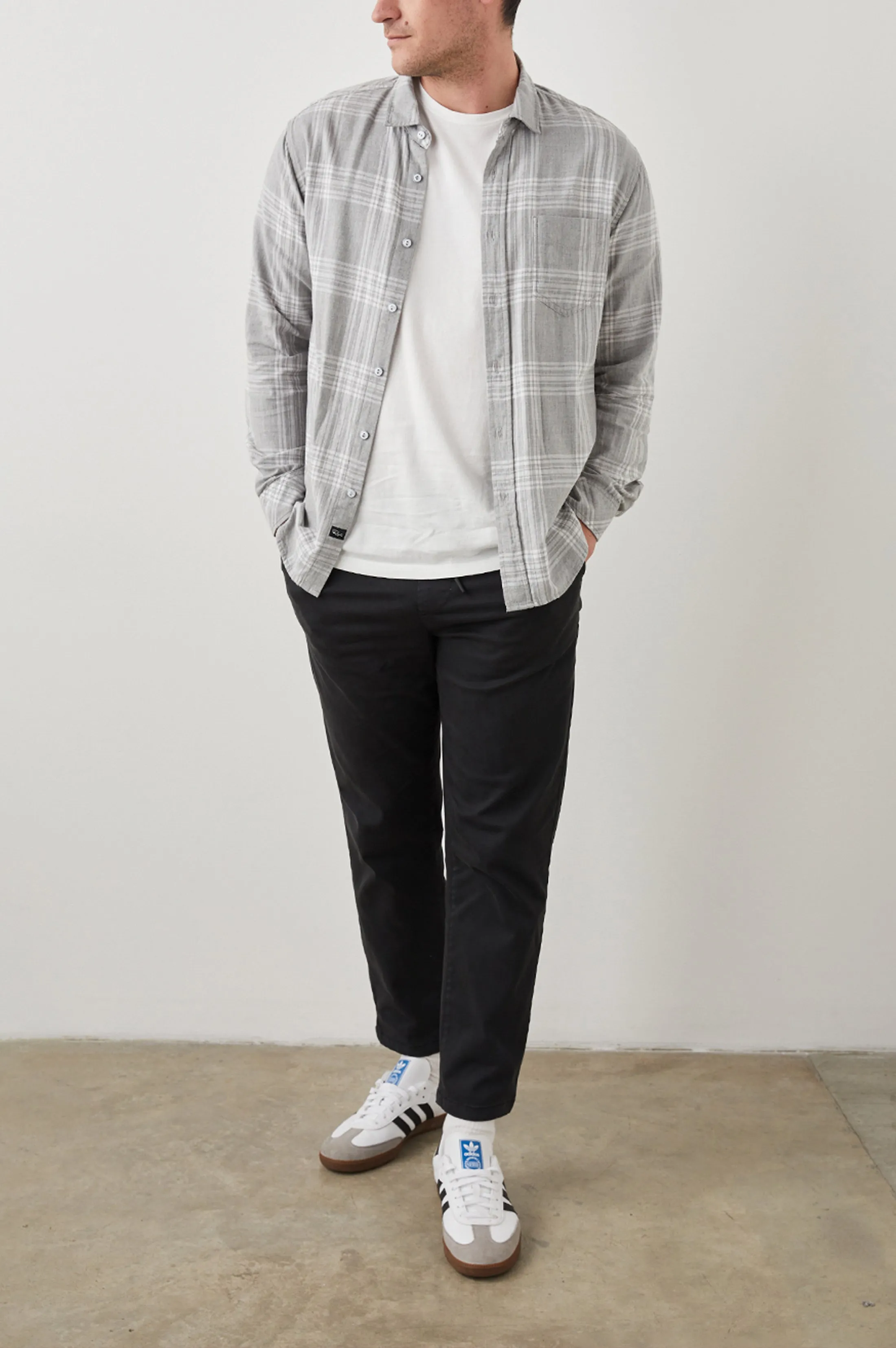 WYATT SHIRT - CASTLE GREY HEATHER sold by Rails product image thumbnail 2