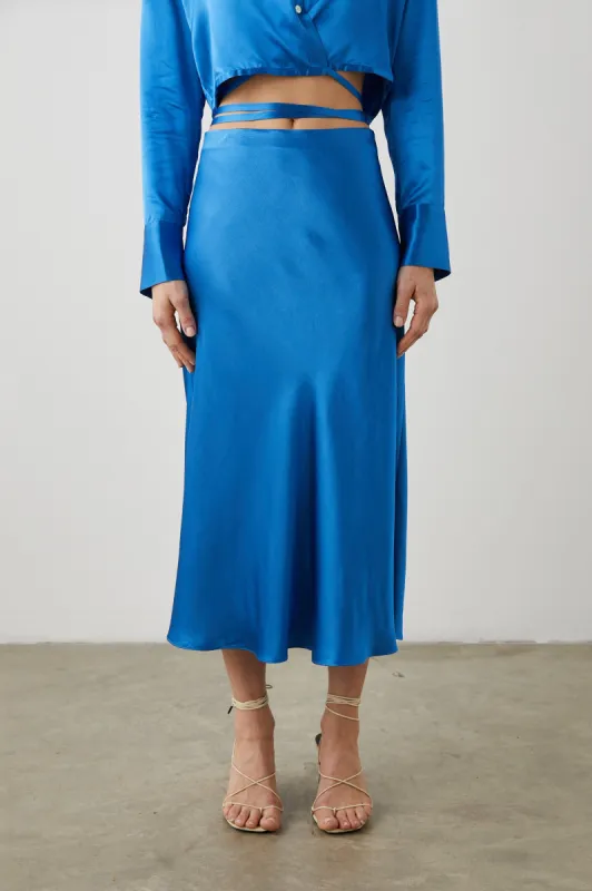 ANYA SKIRT - COBALT sold by Rails