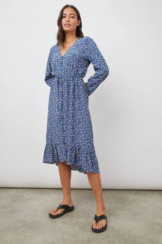JADE DRESS - NAVY DITSY FLORAL sold by Rails