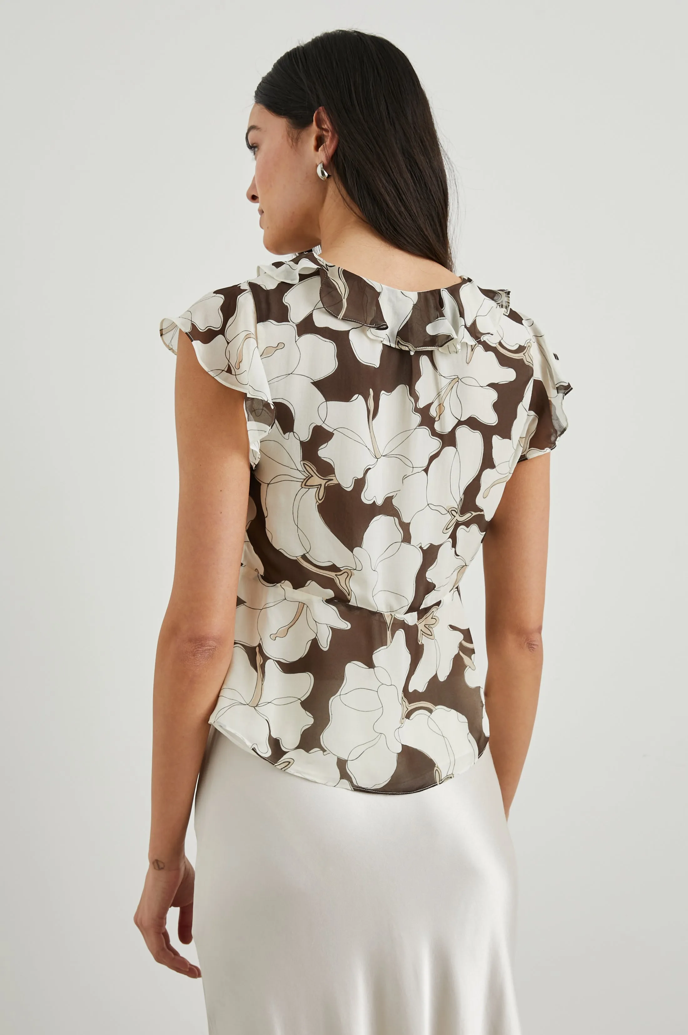 CARMINE TOP - MOCHA FLORAL sold by Rails product image thumbnail 5