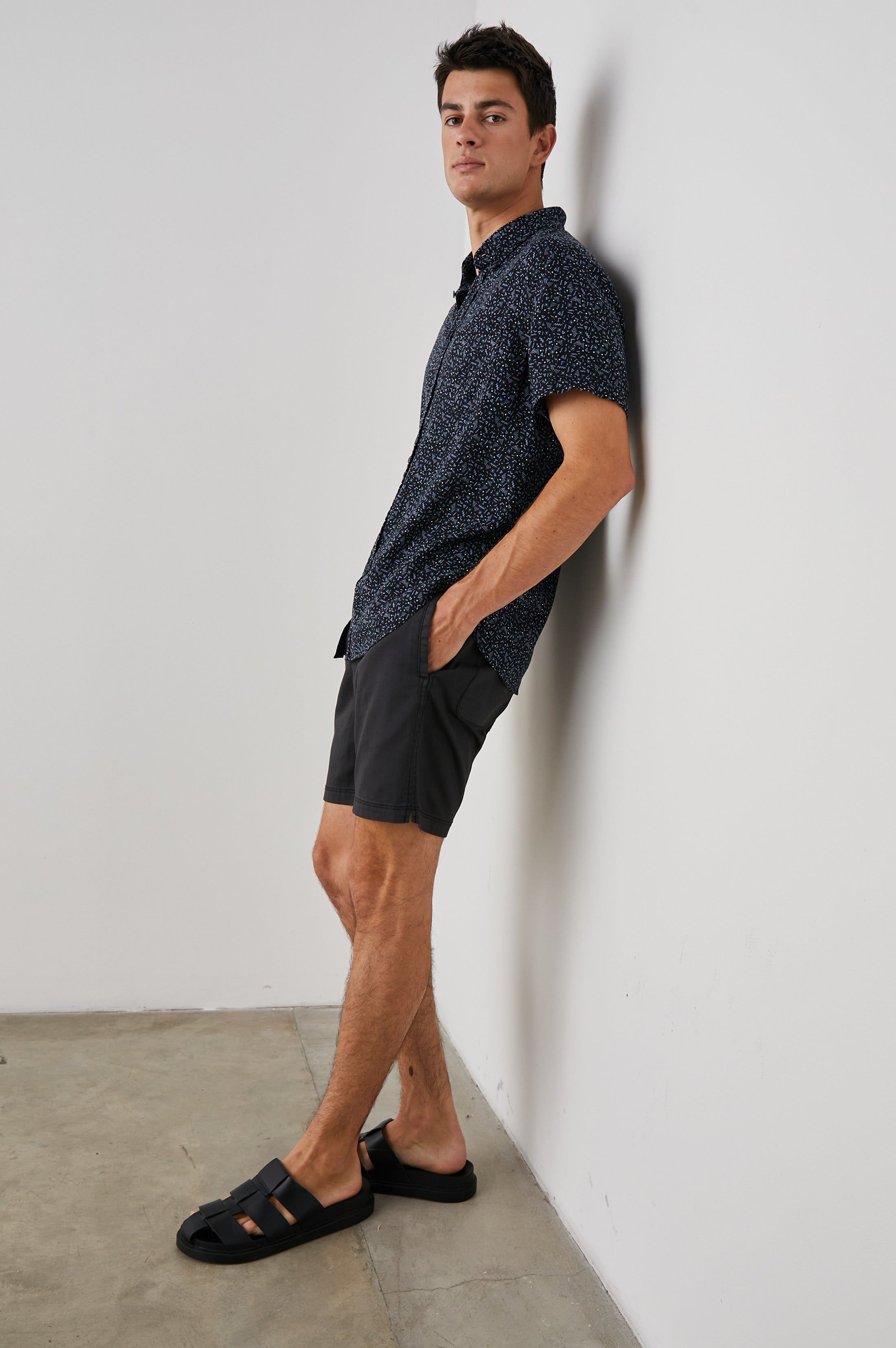 CARSON SHIRT - RADICAL GEO BLACK sold by Rails product image thumbnail 4