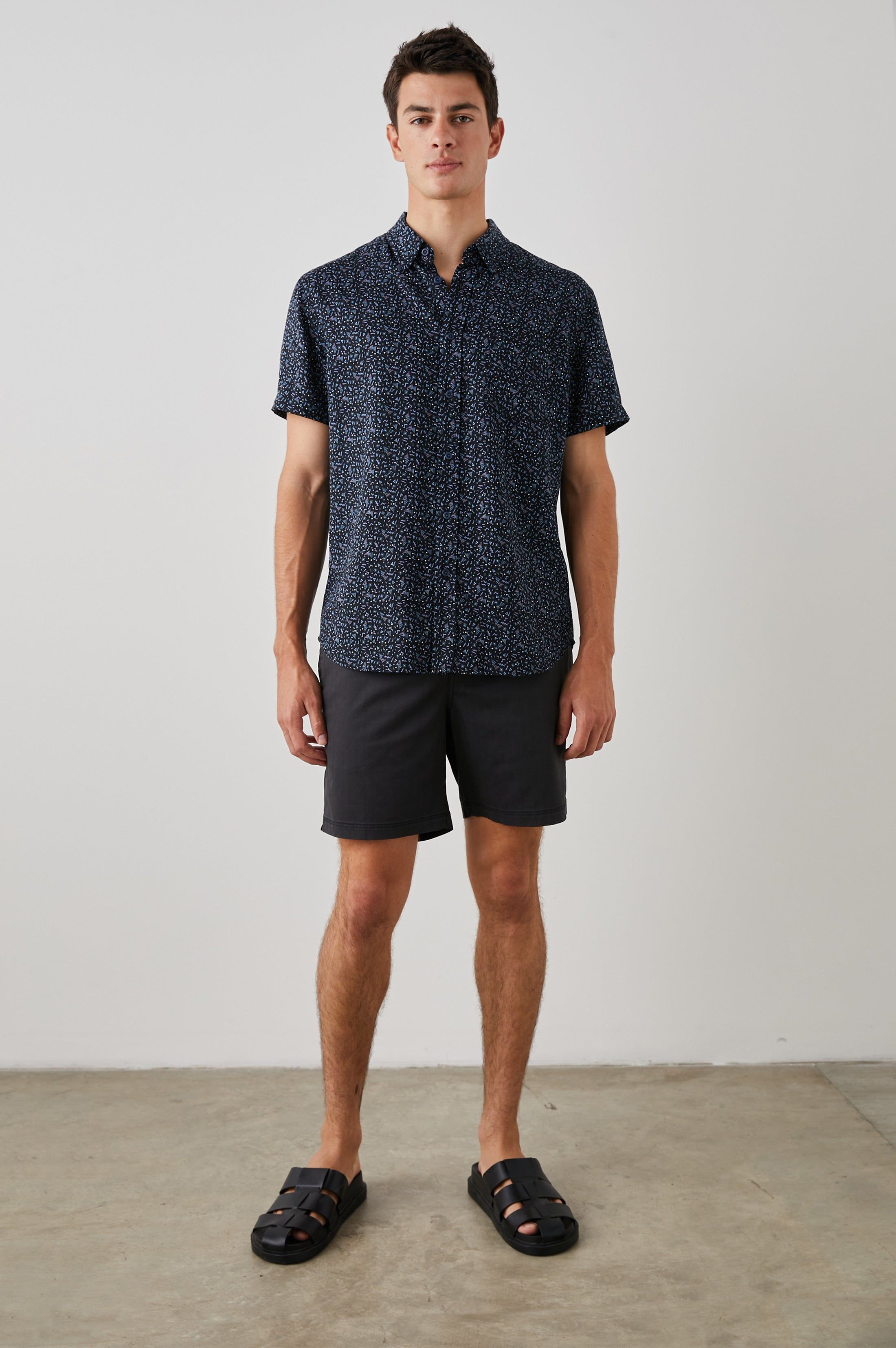 CARSON SHIRT - RADICAL GEO BLACK sold by Rails product image thumbnail 3