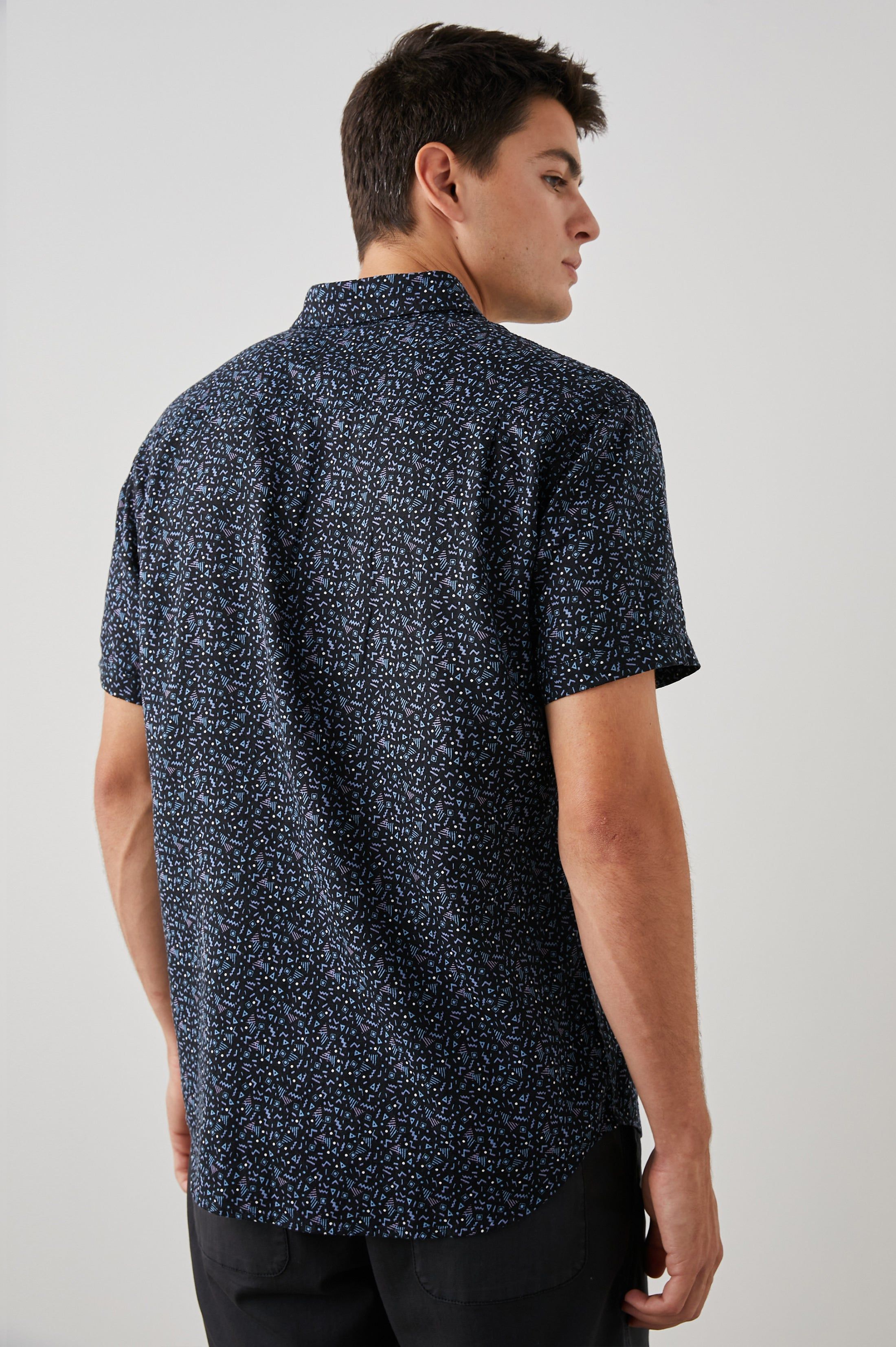 CARSON SHIRT - RADICAL GEO BLACK sold by Rails product image thumbnail 5