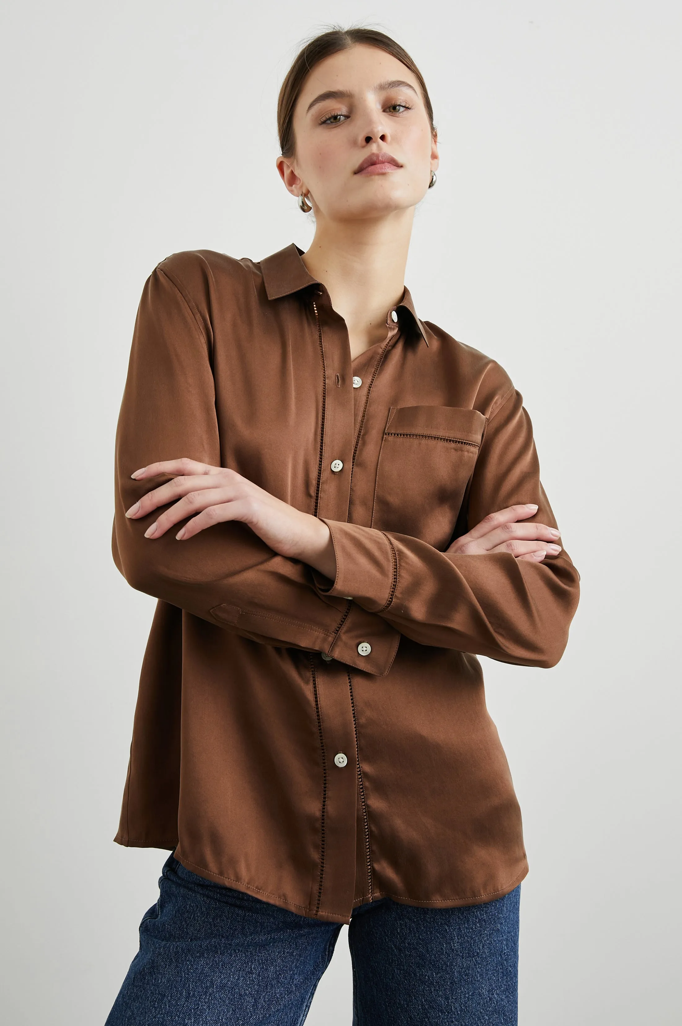 OAK SHIRT - ESPRESSO sold by Rails