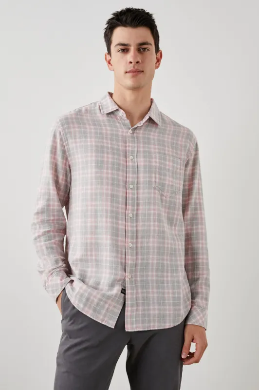 WYATT SHIRT - PAPAYA SILVER MELANGE sold by Rails
