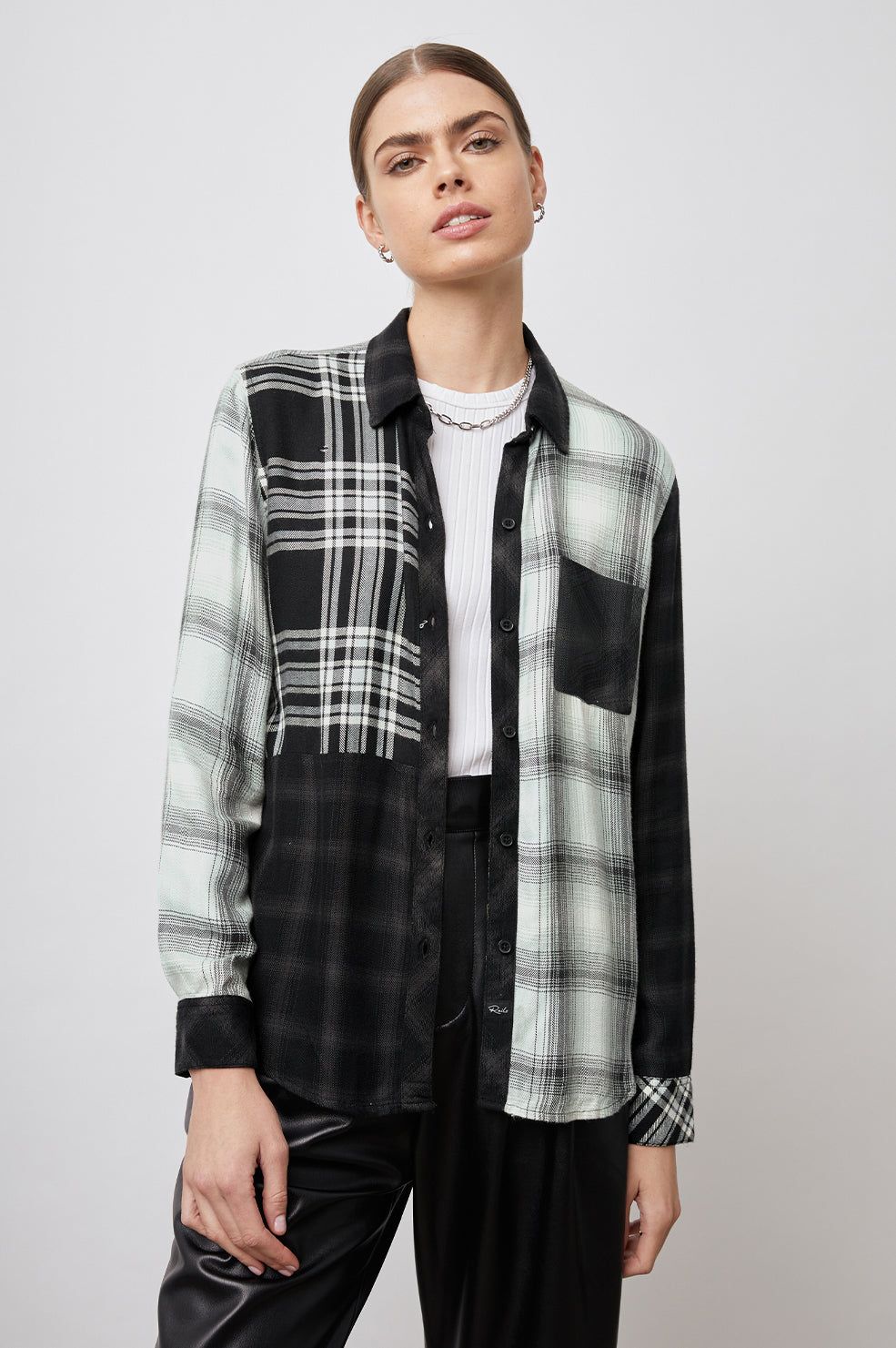 HUNTER SHIRT - MIXED ONYX PLAID sold by Rails