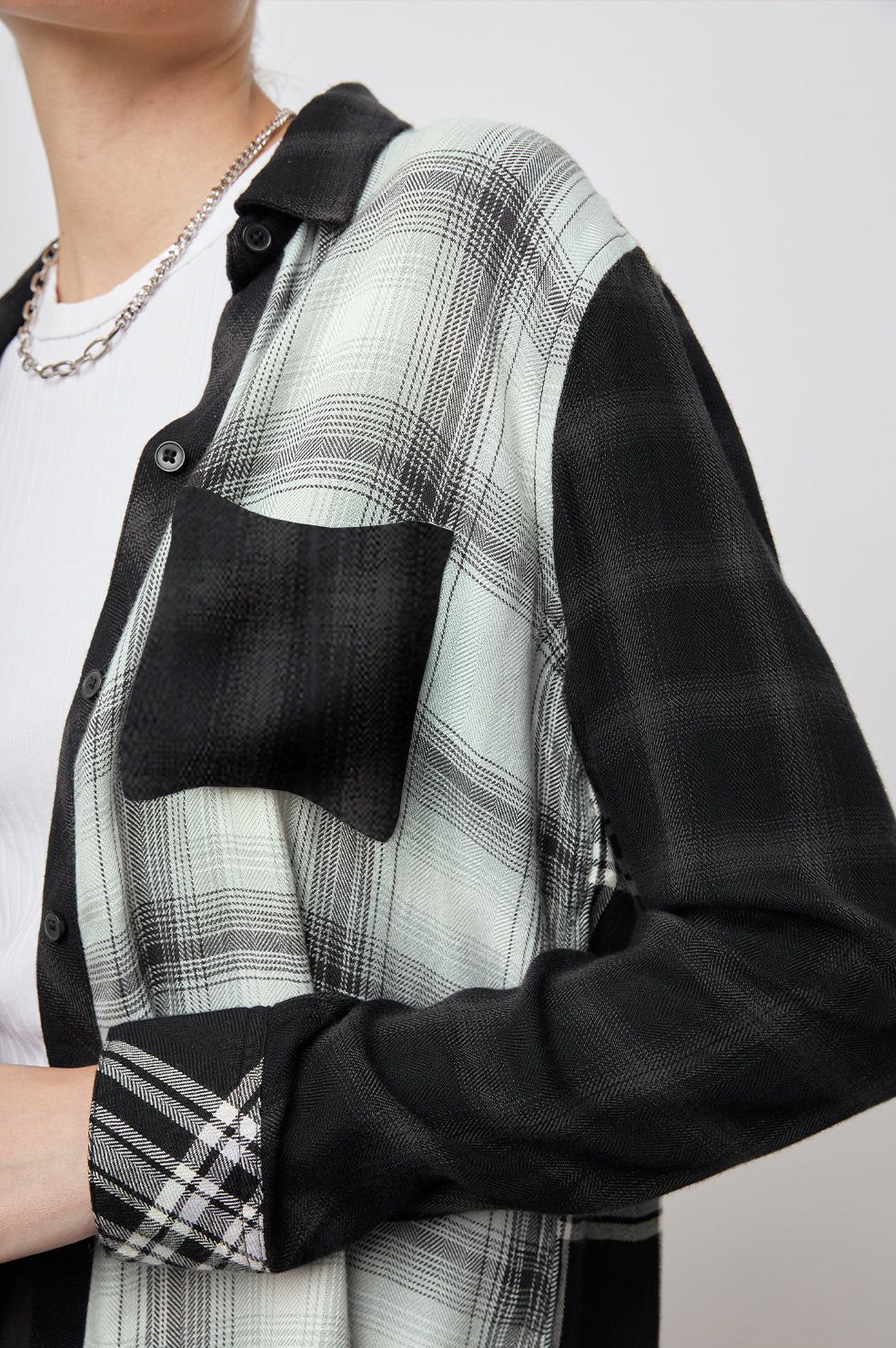 HUNTER SHIRT - MIXED ONYX PLAID sold by Rails product image thumbnail 2