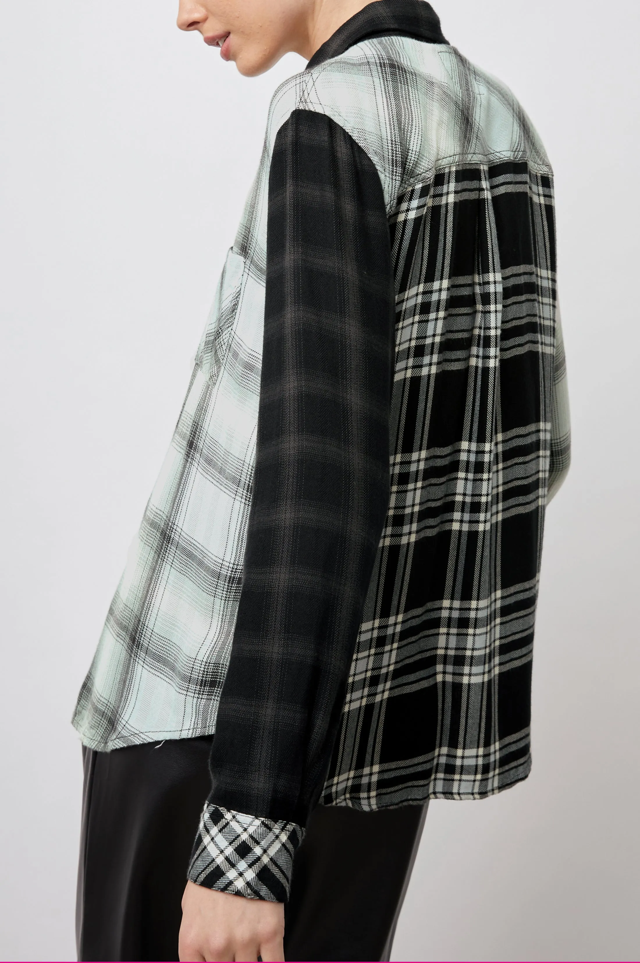 HUNTER SHIRT - MIXED ONYX PLAID sold by Rails product image thumbnail 4
