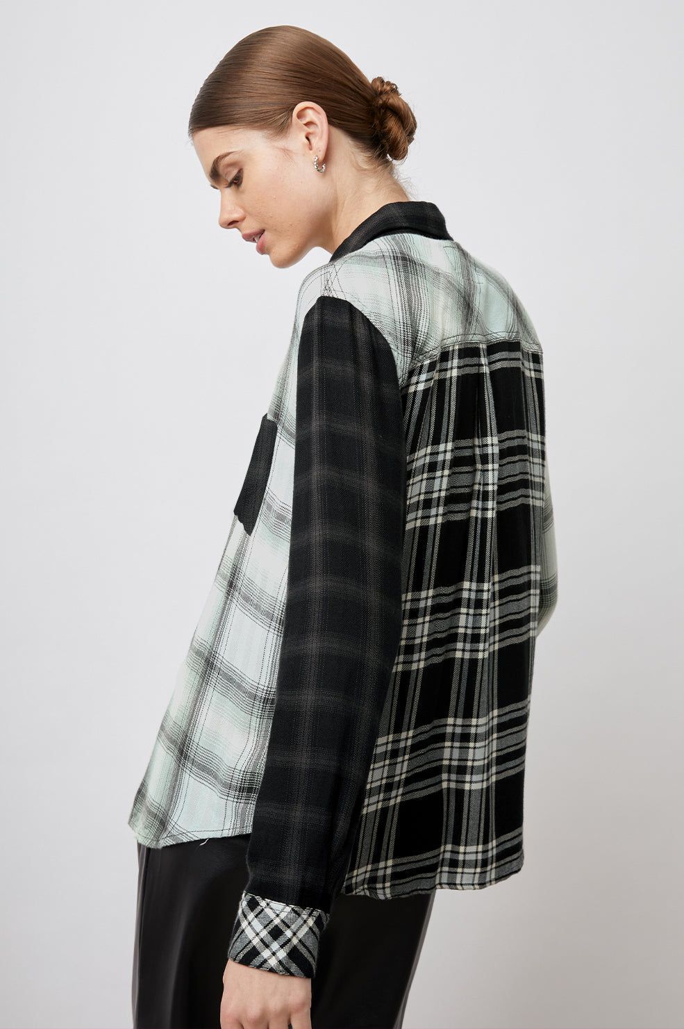 HUNTER SHIRT - MIXED ONYX PLAID sold by Rails product image thumbnail 5