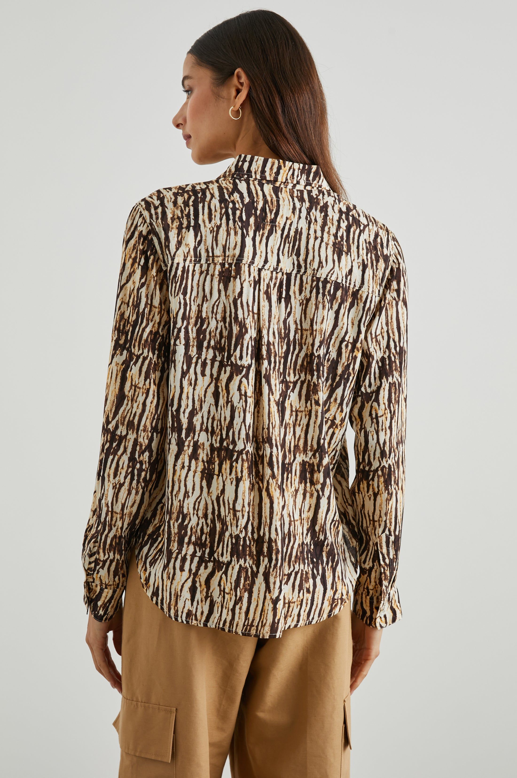 JOSEPHINE SHIRT - NEUTRAL IKAT sold by Rails product image thumbnail 5