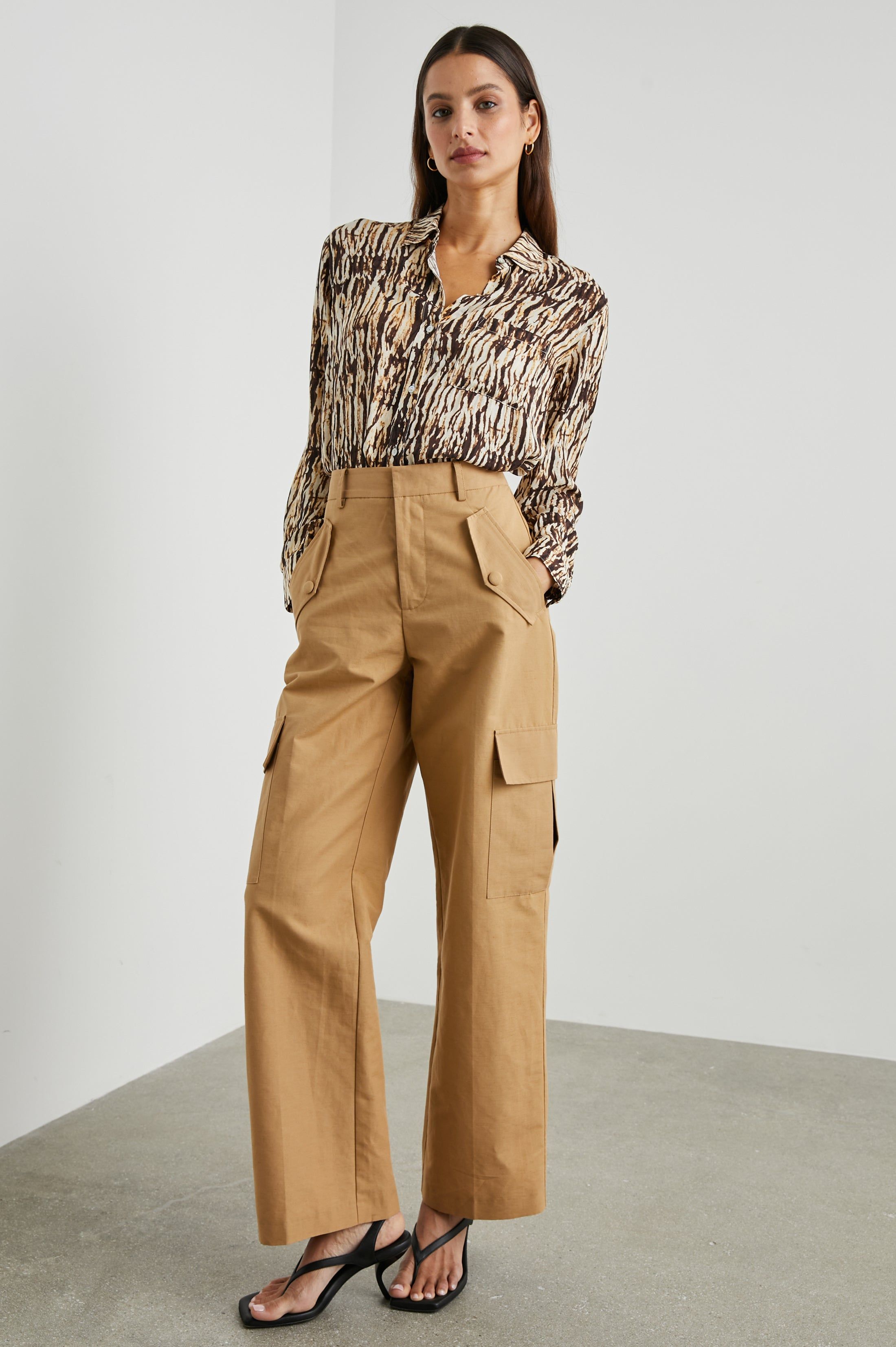 JOSEPHINE SHIRT - NEUTRAL IKAT sold by Rails product image thumbnail 4