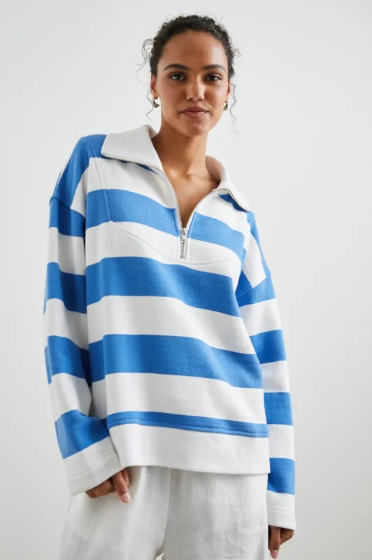 PARKER SWEATSHIRT - OCEAN RUGBY STRIPE sold by Rails