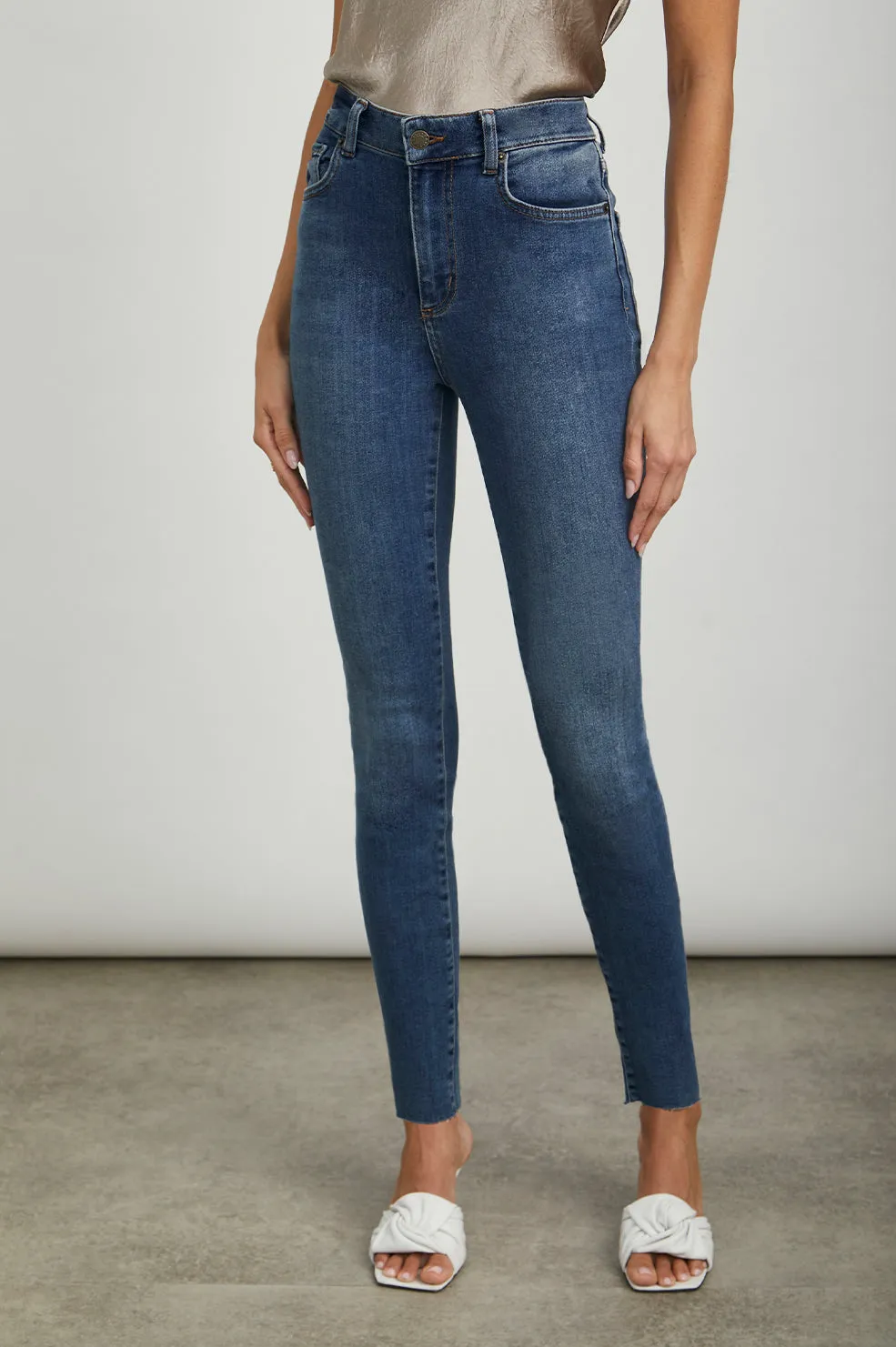 LARCHMONT SKINNY - HIGH RISE SKINNY - BALTIC BLUE sold by Rails