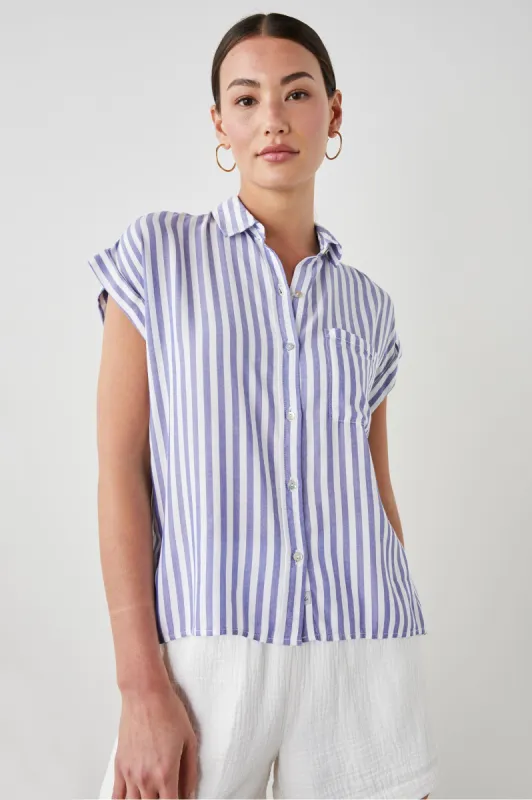 WHITNEY SHIRT - BLUE WHITE STRIPE sold by Rails