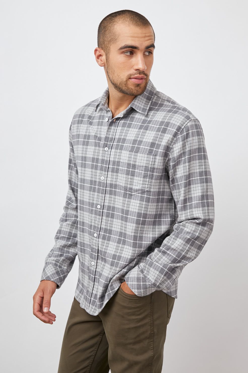SUSSEX SHIRT - ALLOY SLATE MELANGE sold by Rails product image thumbnail 4