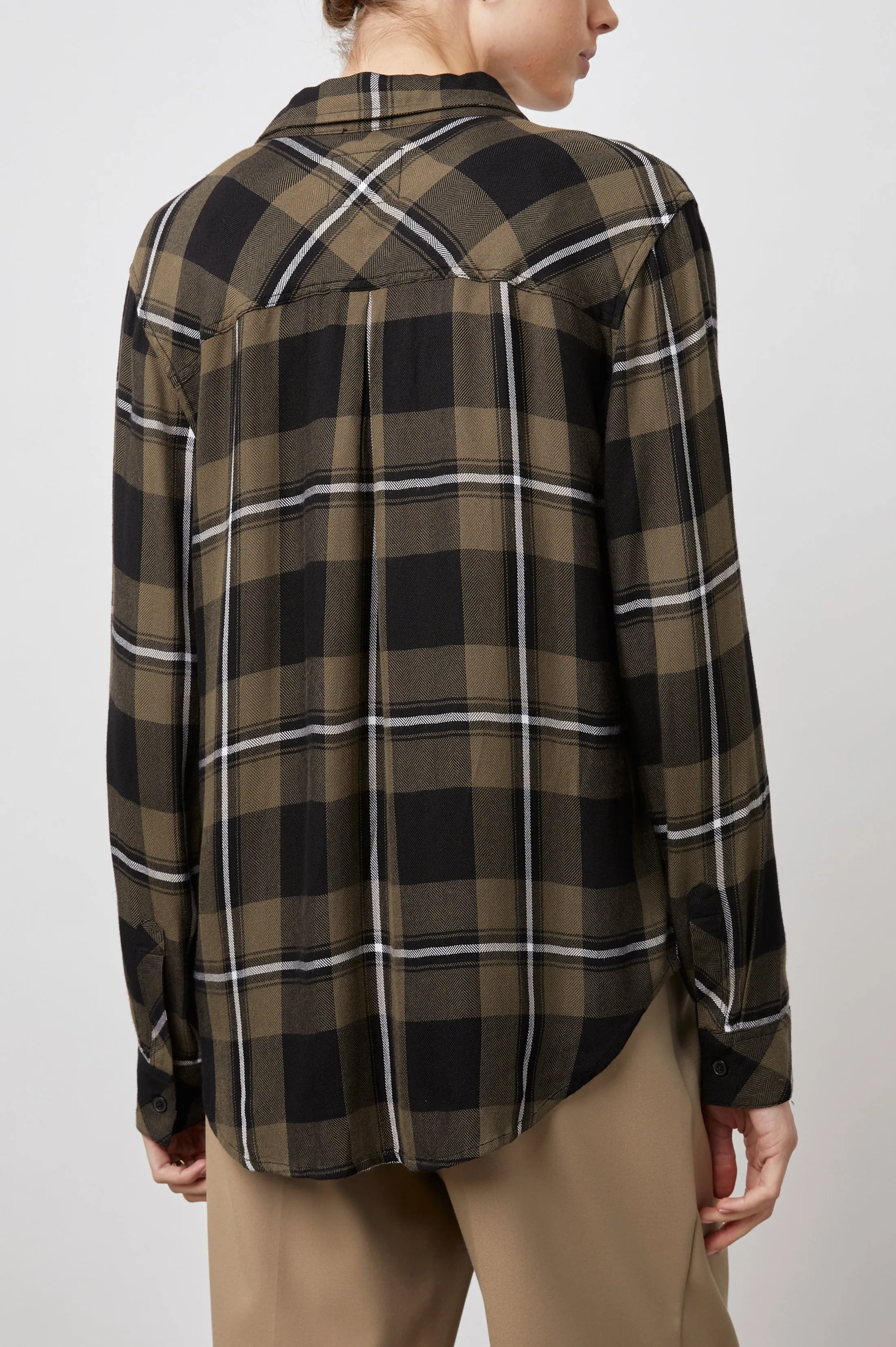 HUNTER SHIRT - BLACK OLIVE IVORY sold by Rails product image thumbnail 4
