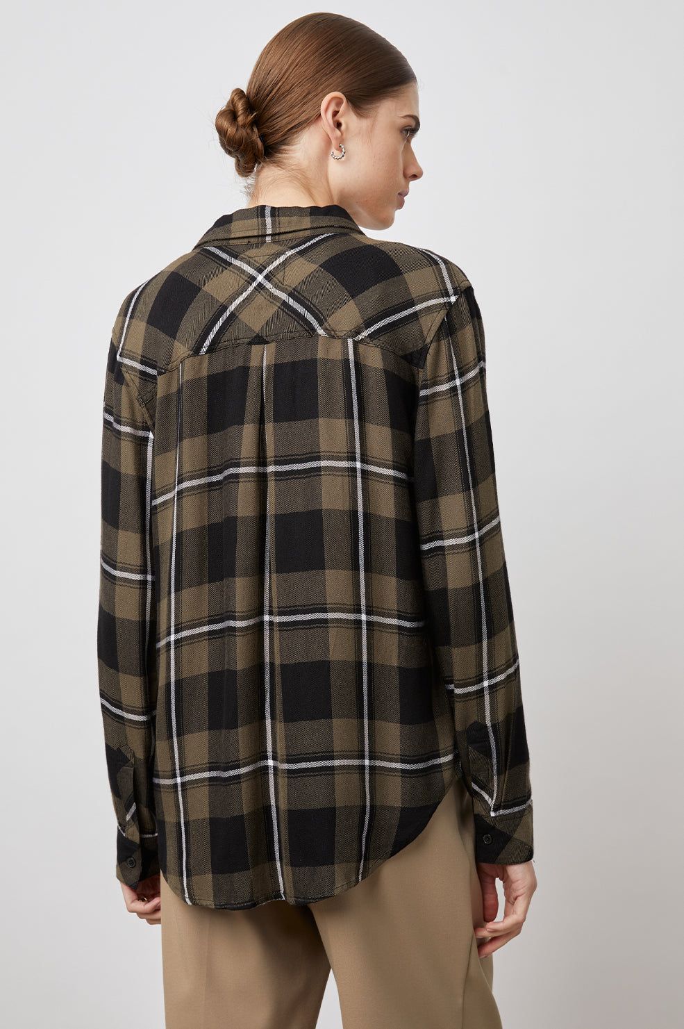 HUNTER SHIRT - BLACK OLIVE IVORY sold by Rails product image thumbnail 4