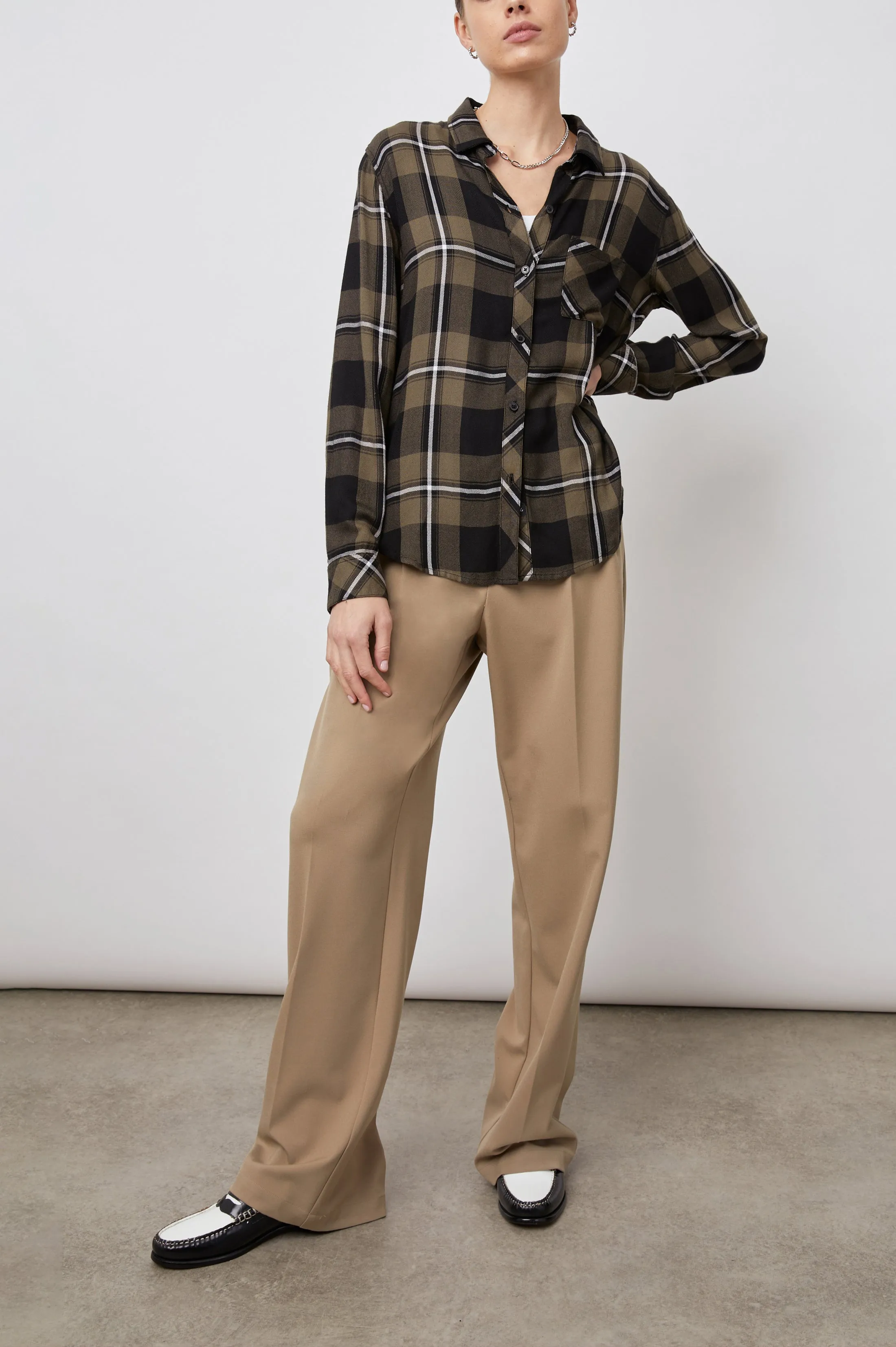 HUNTER SHIRT - BLACK OLIVE IVORY sold by Rails product image thumbnail 3