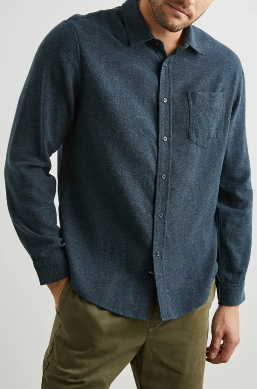 LENNOX SHIRT - ABYSS MELANGE sold by Rails