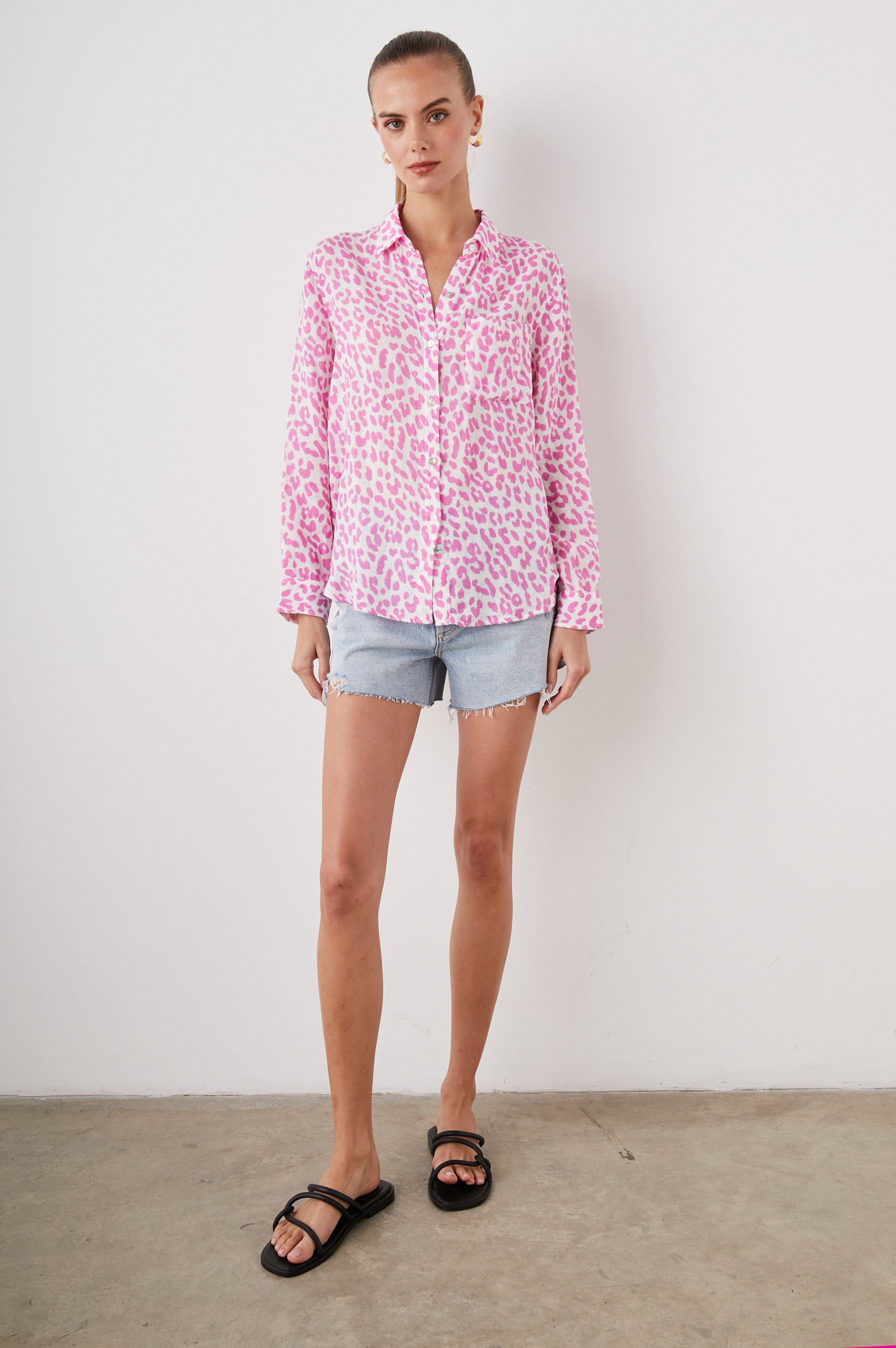 ELLIS SHIRT - FUCHSIA JAGUAR sold by Rails product image thumbnail 5